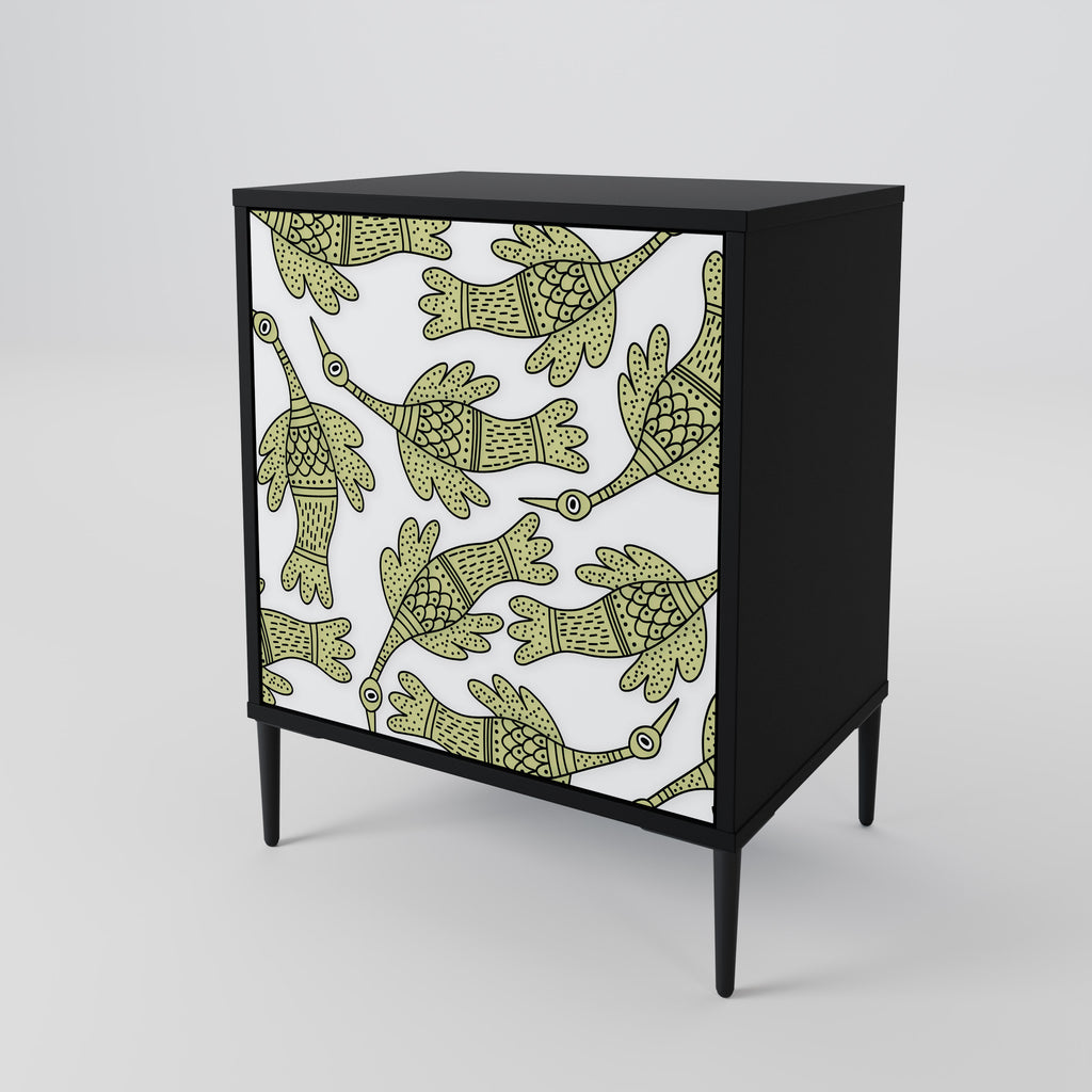 SEEDLING SONGBIRD Sideboard mit 1 Tür in Schwarz