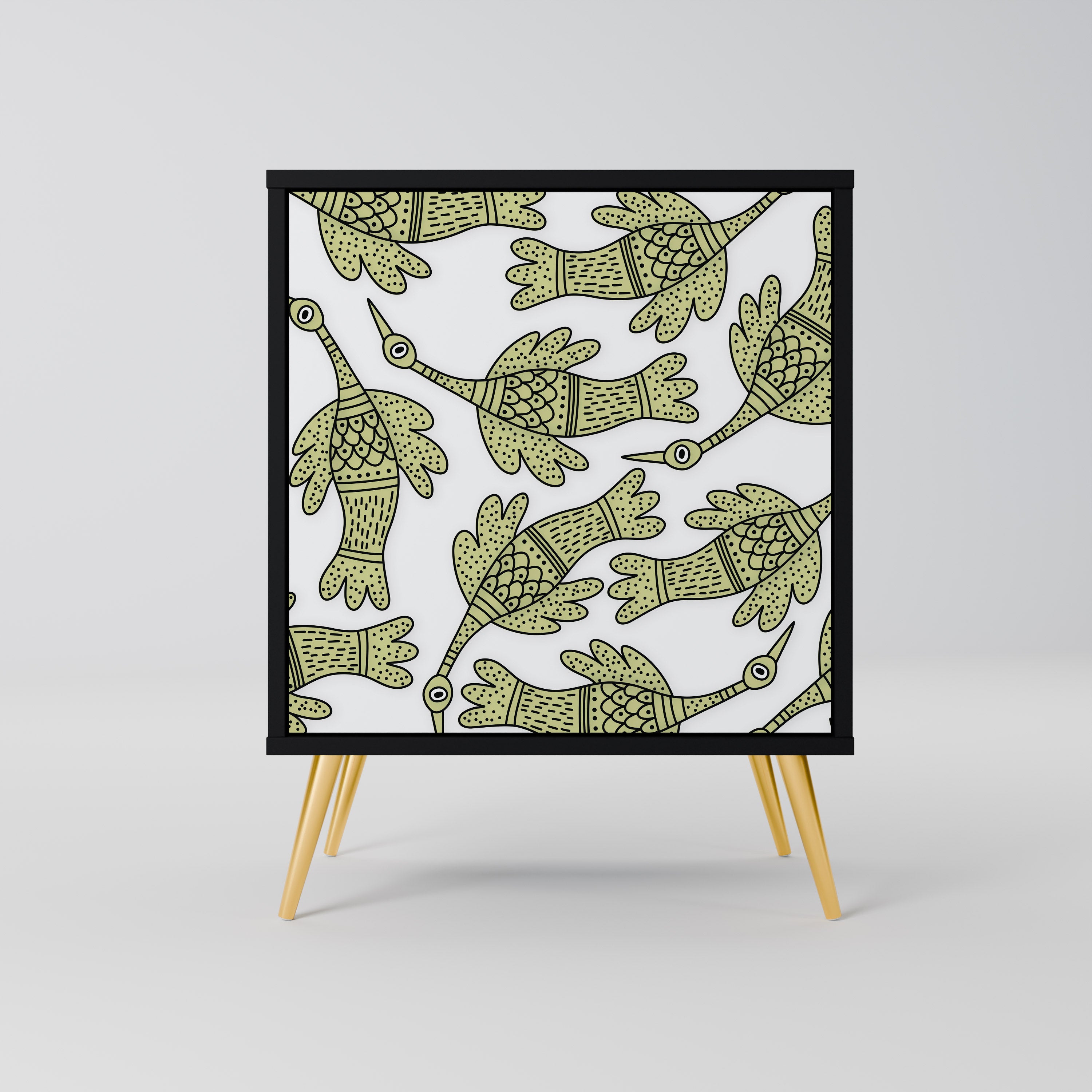 SEEDLING SONGBIRD Sideboard mit 1 Tür in Schwarz