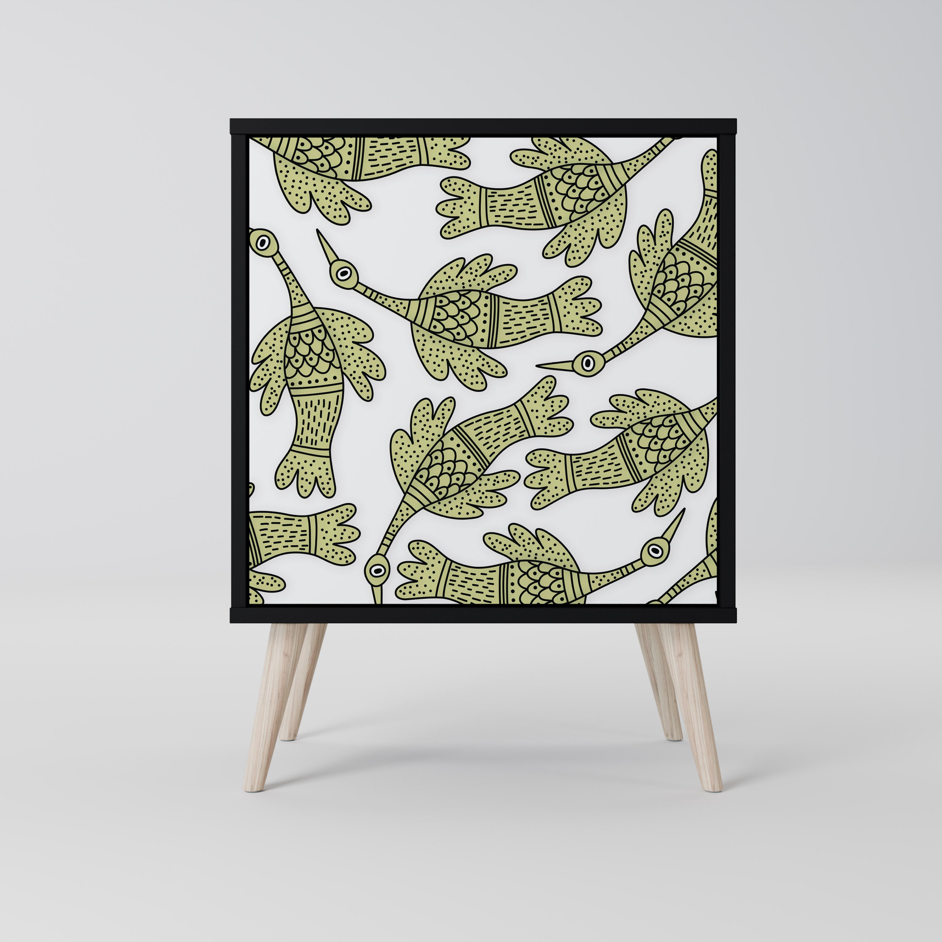 SEEDLING SONGBIRD Sideboard mit 1 Tür in Schwarz