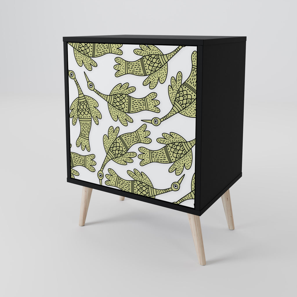 SEEDLING SONGBIRD Sideboard mit 1 Tür in Schwarz