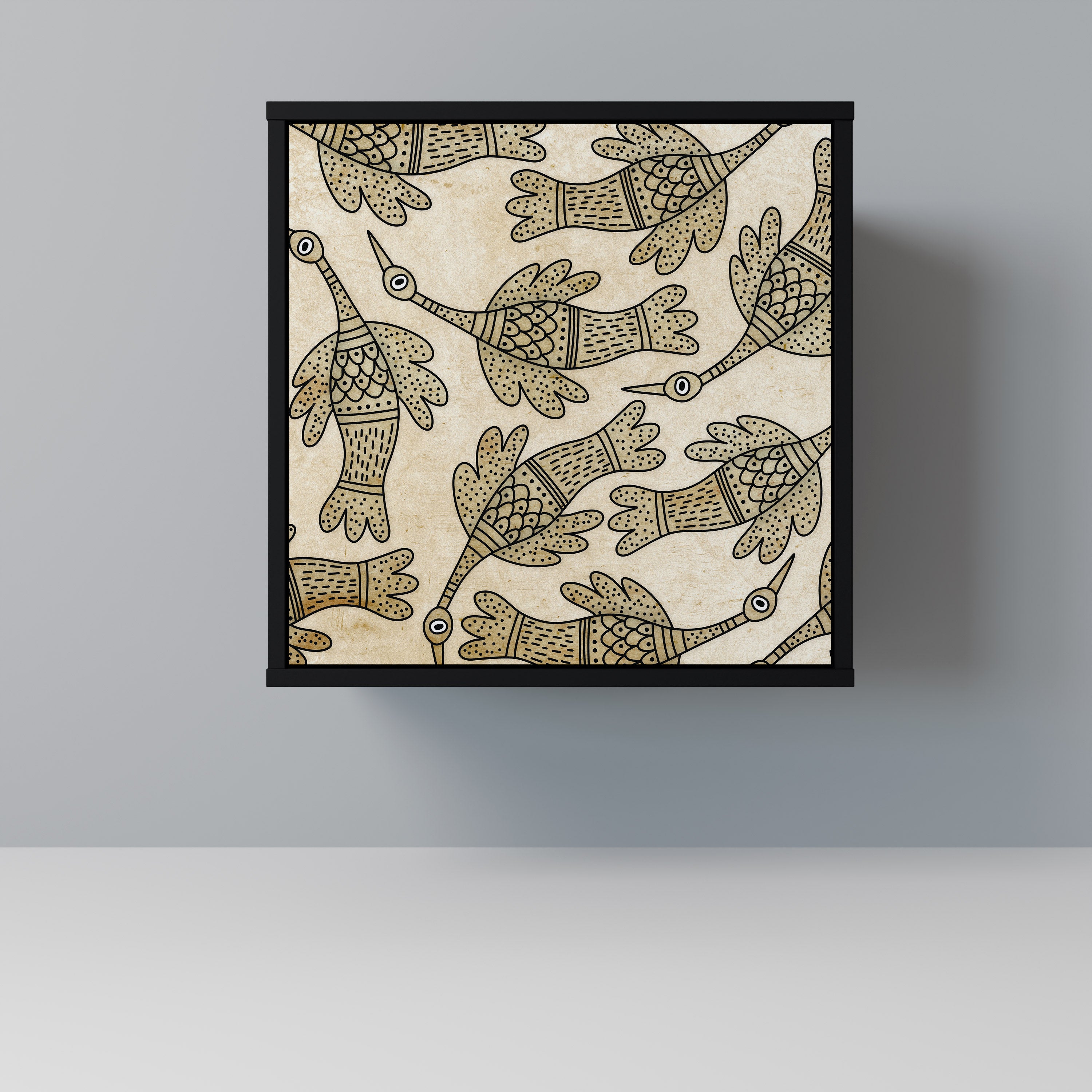 ALMONDINE SONGBIRD Sideboard mit 1 Tür in Schwarz