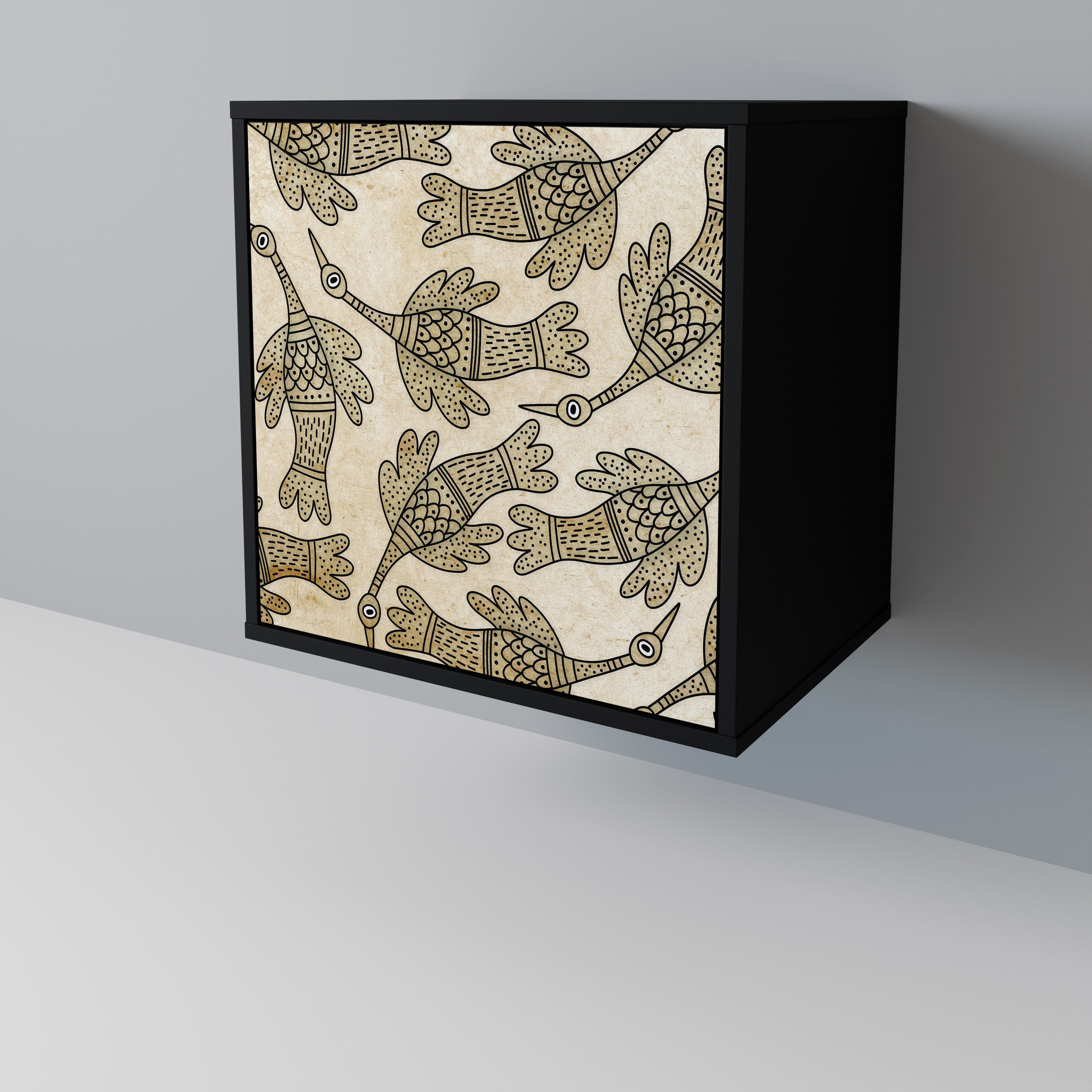 ALMONDINE SONGBIRD Sideboard mit 1 Tür in Schwarz