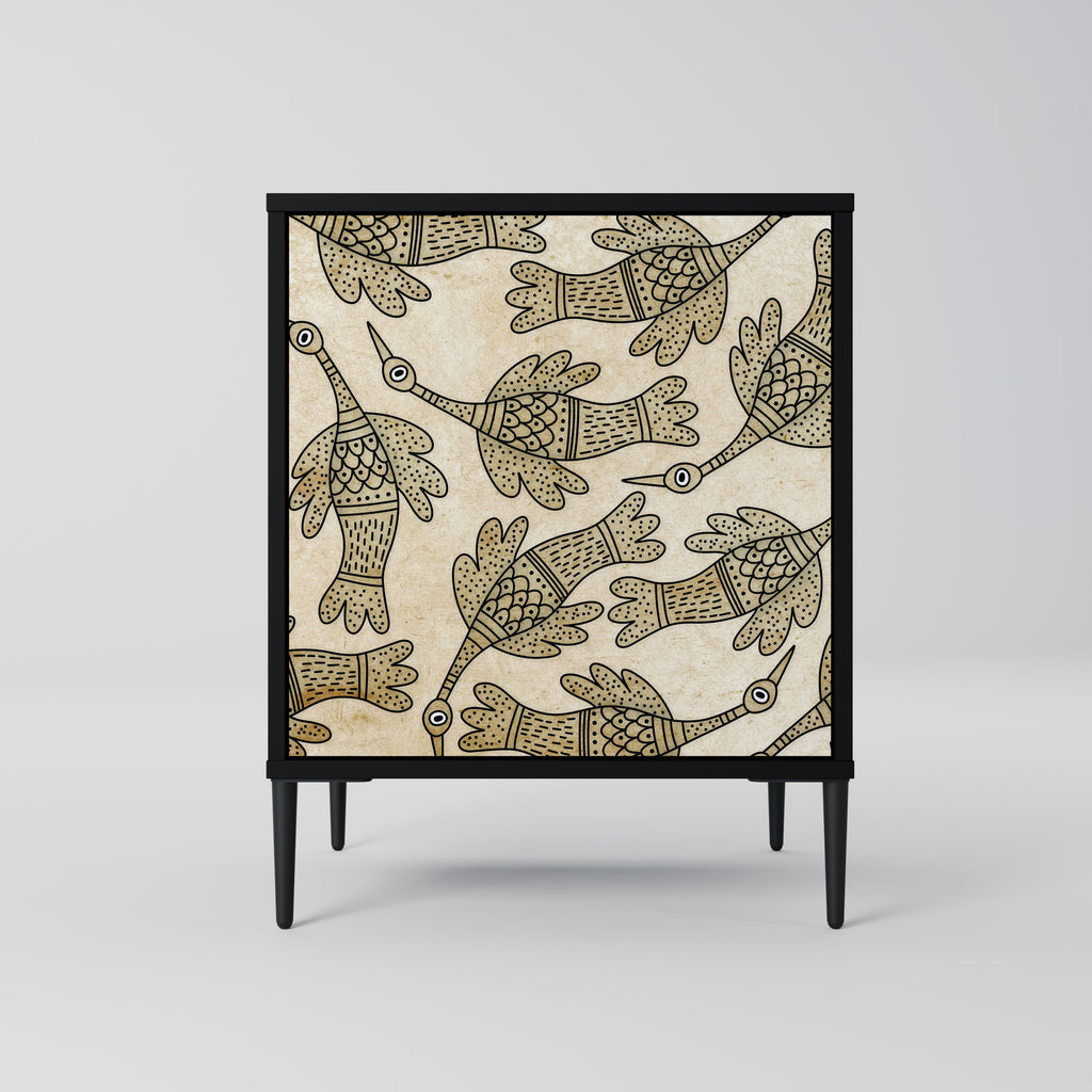 ALMONDINE SONGBIRD Sideboard mit 1 Tür in Schwarz