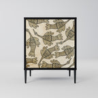 ALMONDINE SONGBIRD Sideboard mit 1 Tür in Schwarz