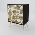 ALMONDINE SONGBIRD Sideboard mit 1 Tür in Schwarz