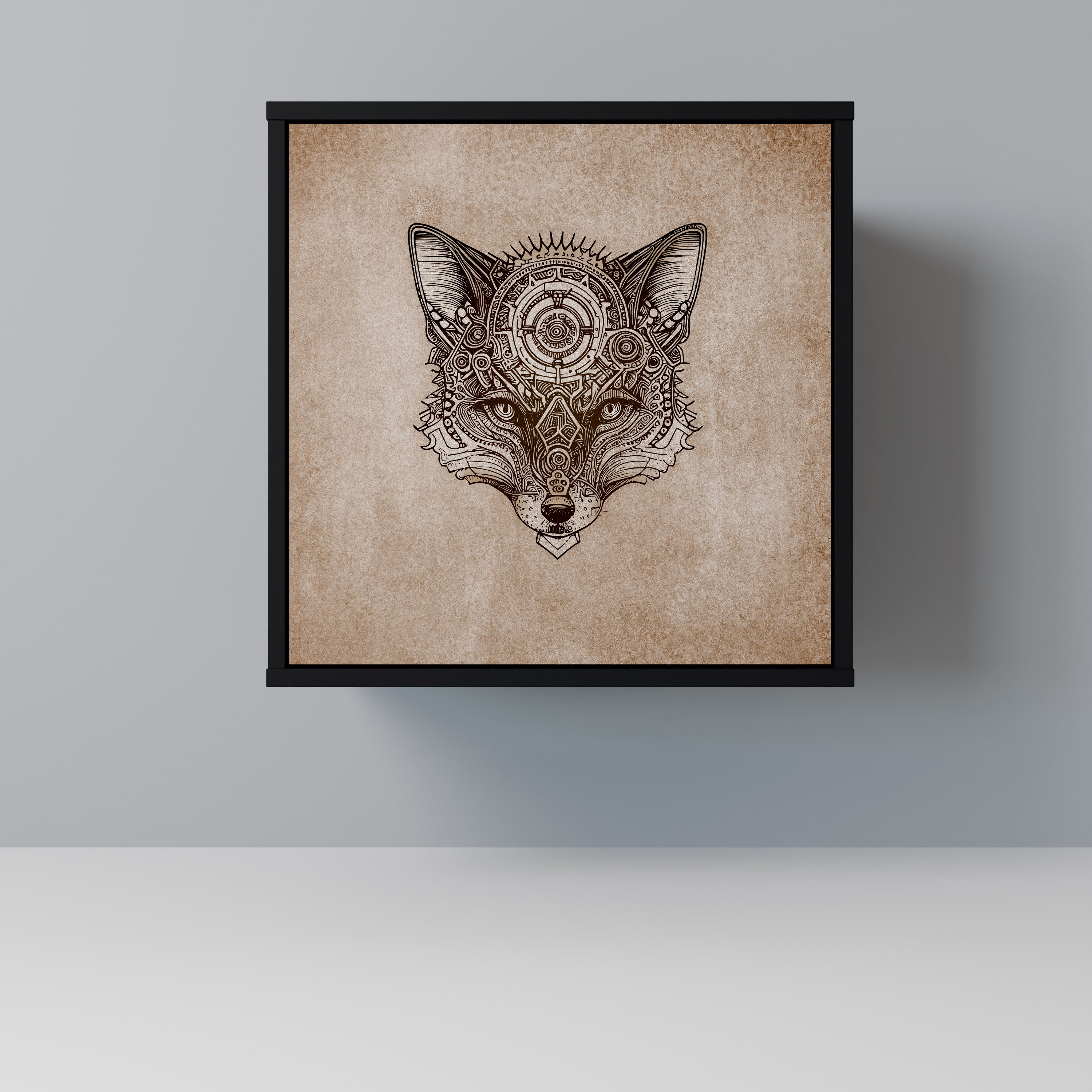 STEAMPUNK CLAN Sideboard mit 1 Tür in Schwarz