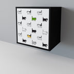 CATS COMPILATION Sideboard mit 1 Tür in Schwarz