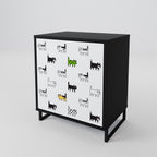 CATS COMPILATION Sideboard mit 1 Tür in Schwarz