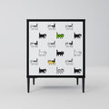 CATS COMPILATION Sideboard mit 1 Tür in Schwarz