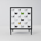 CATS COMPILATION Sideboard mit 1 Tür in Schwarz