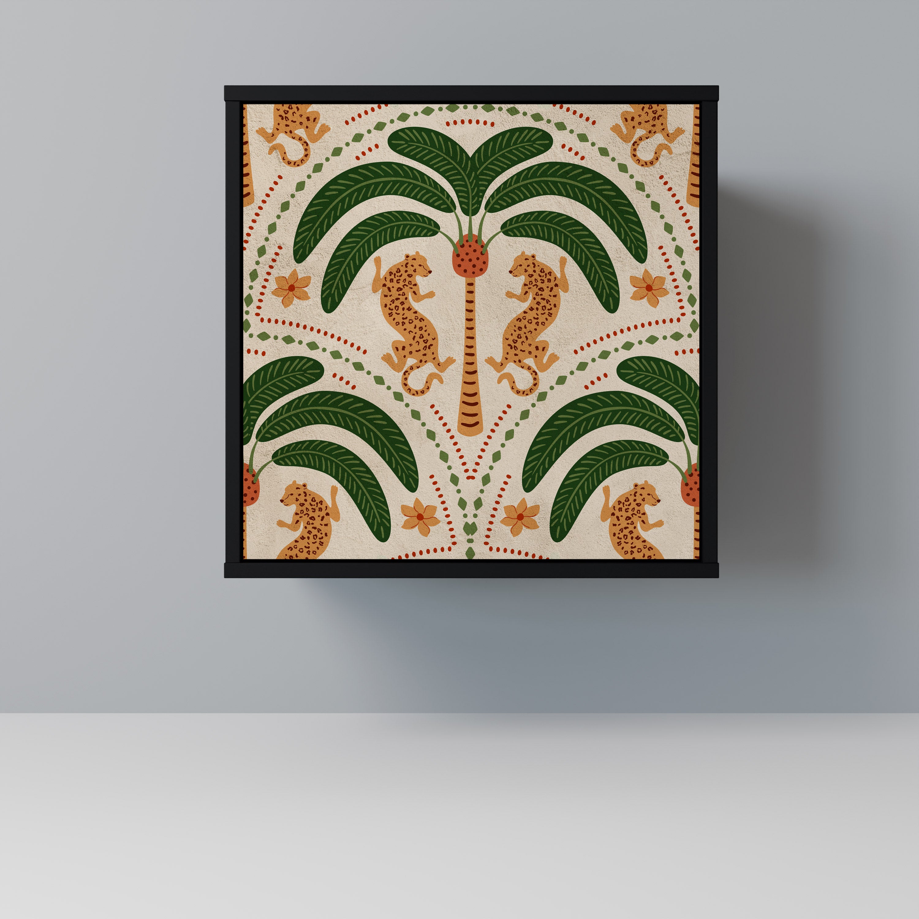 DANCING PREDATORS Sideboard mit 1 Tür in Schwarz