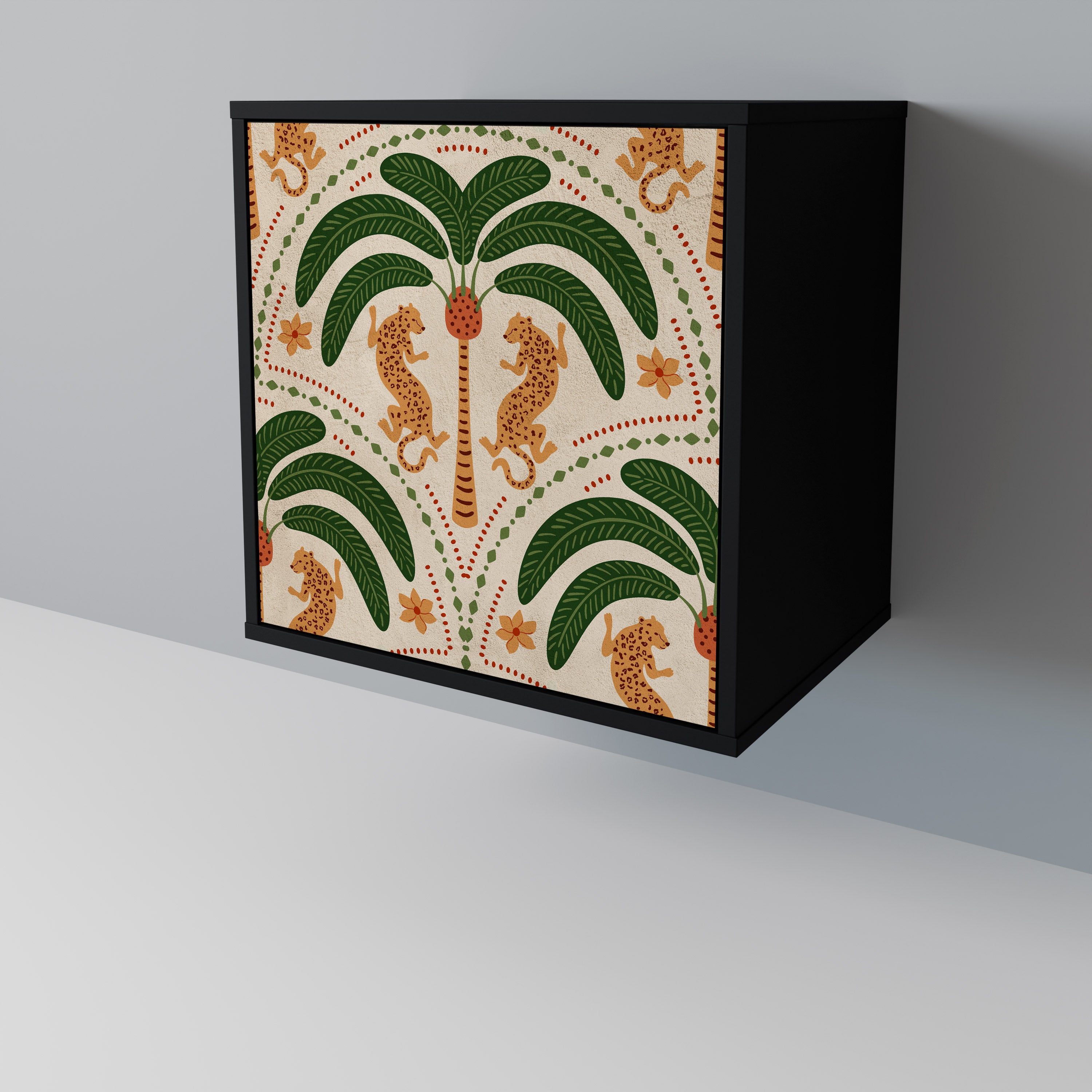 DANCING PREDATORS Sideboard mit 1 Tür in Schwarz