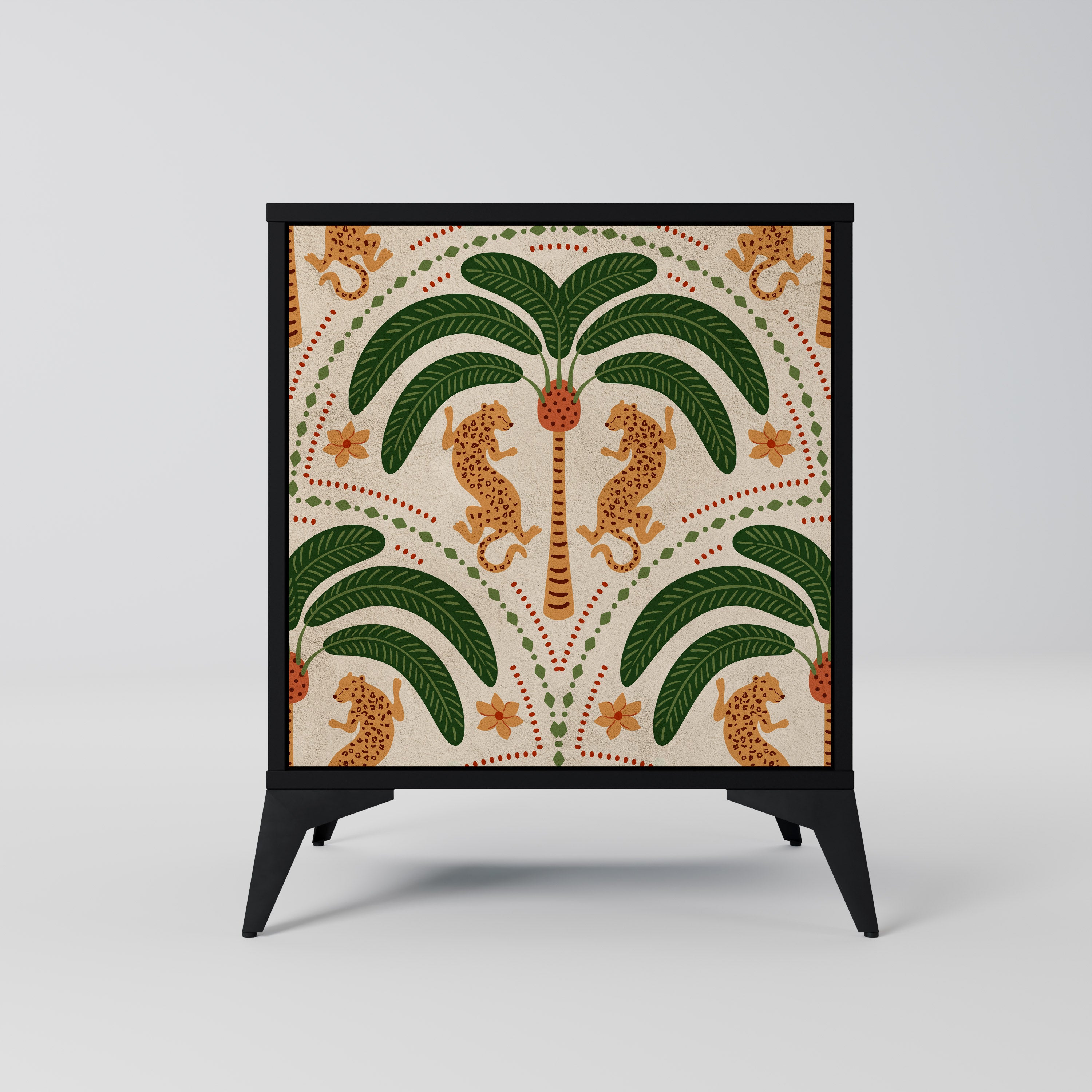 DANCING PREDATORS Sideboard mit 1 Tür in Schwarz