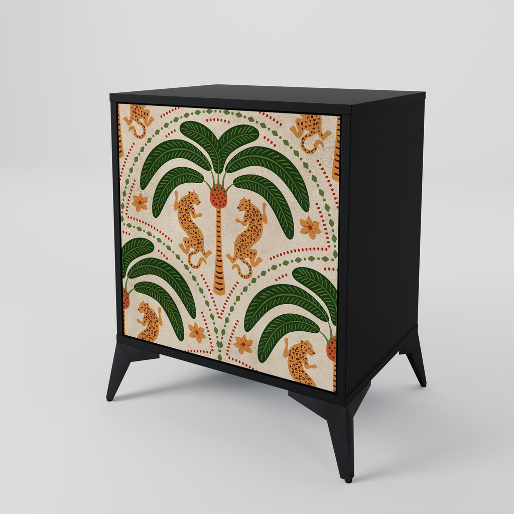 DANCING PREDATORS Sideboard mit 1 Tür in Schwarz