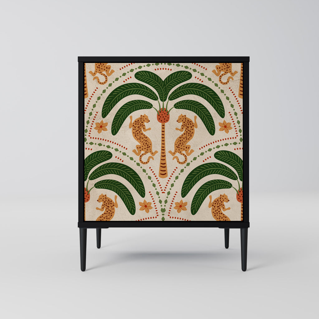 DANCING PREDATORS Sideboard mit 1 Tür in Schwarz