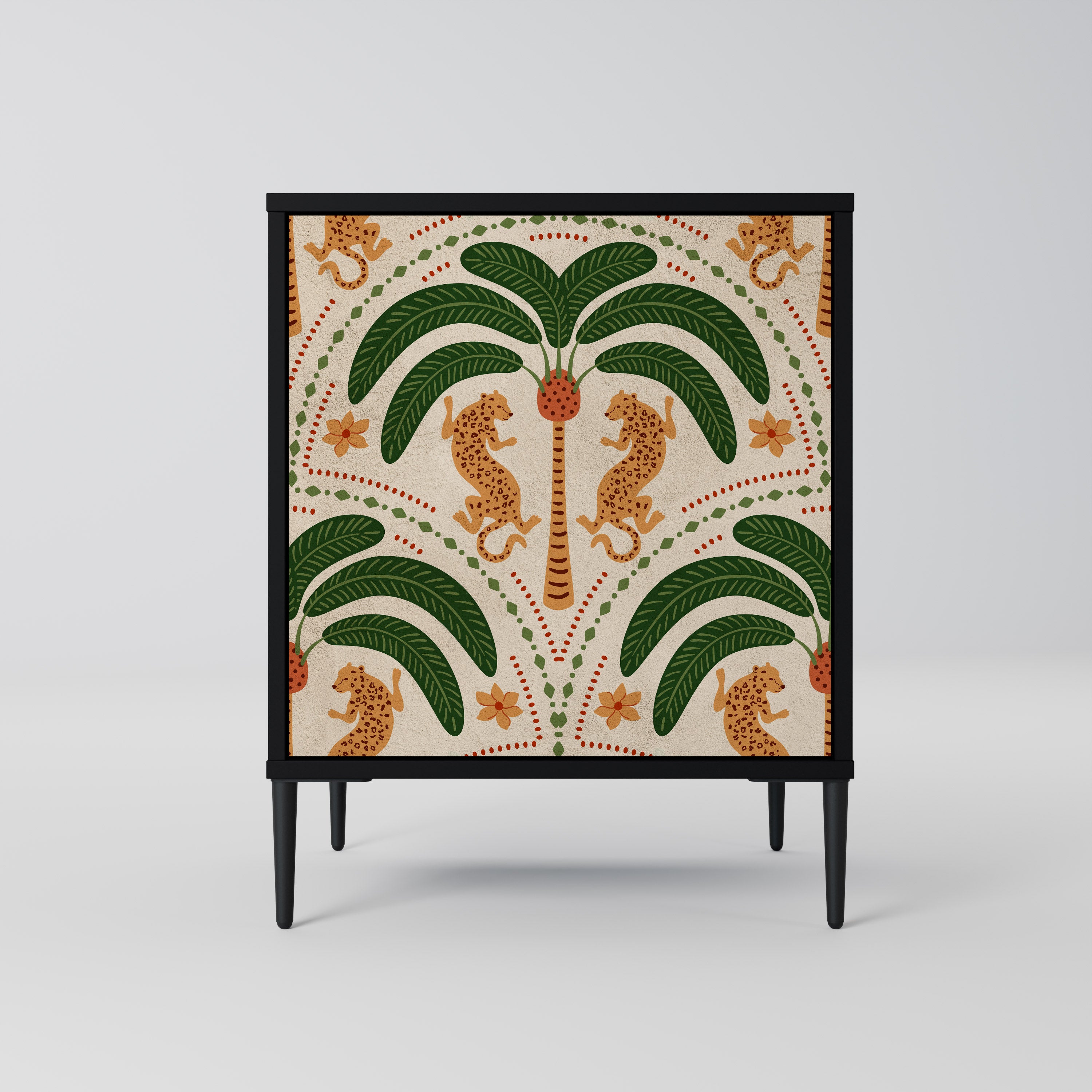 DANCING PREDATORS Sideboard mit 1 Tür in Schwarz