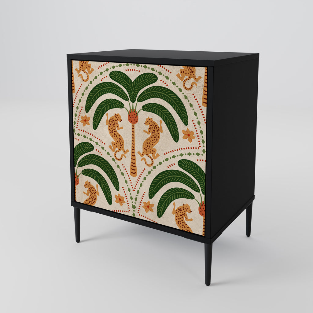 DANCING PREDATORS Sideboard mit 1 Tür in Schwarz