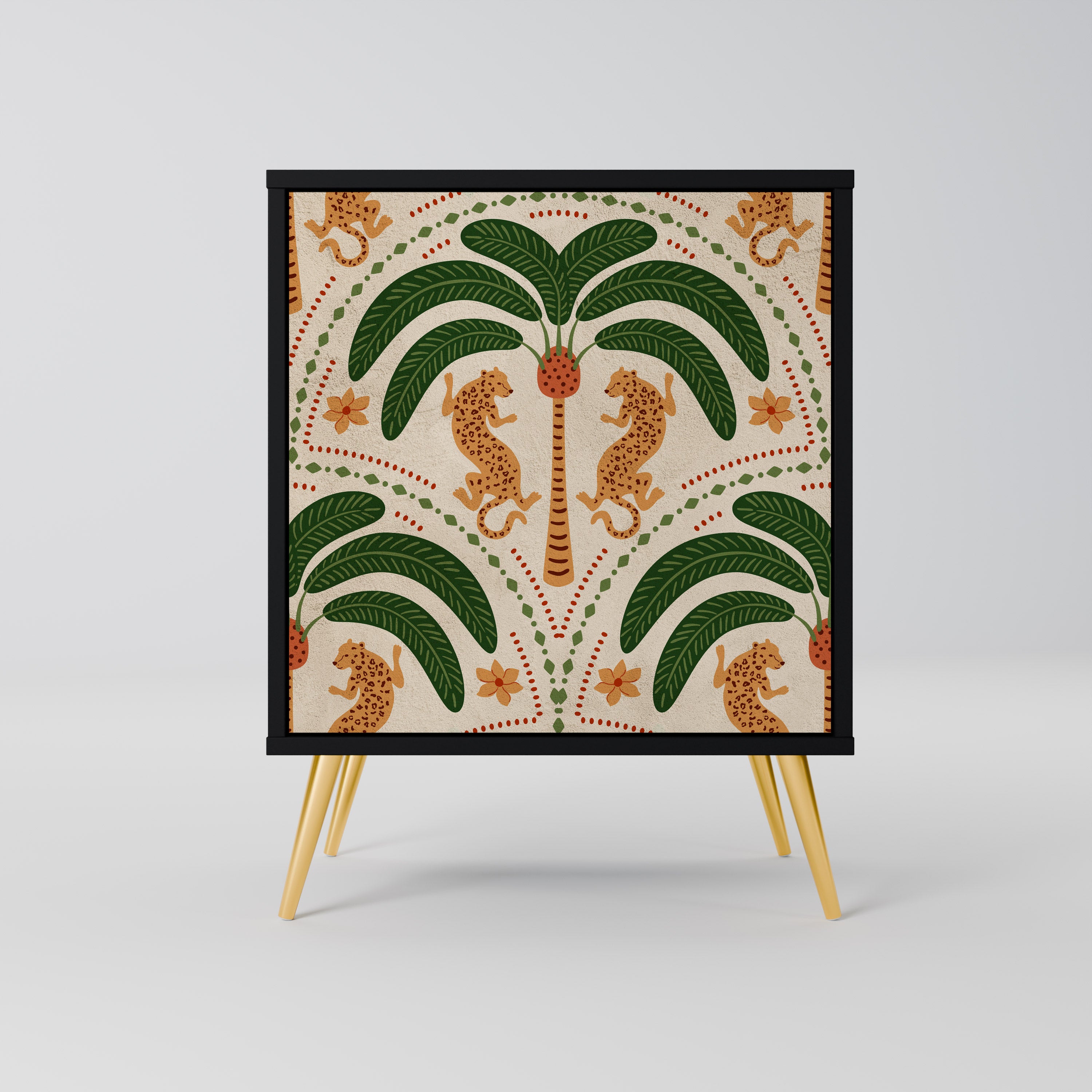 DANCING PREDATORS Sideboard mit 1 Tür in Schwarz