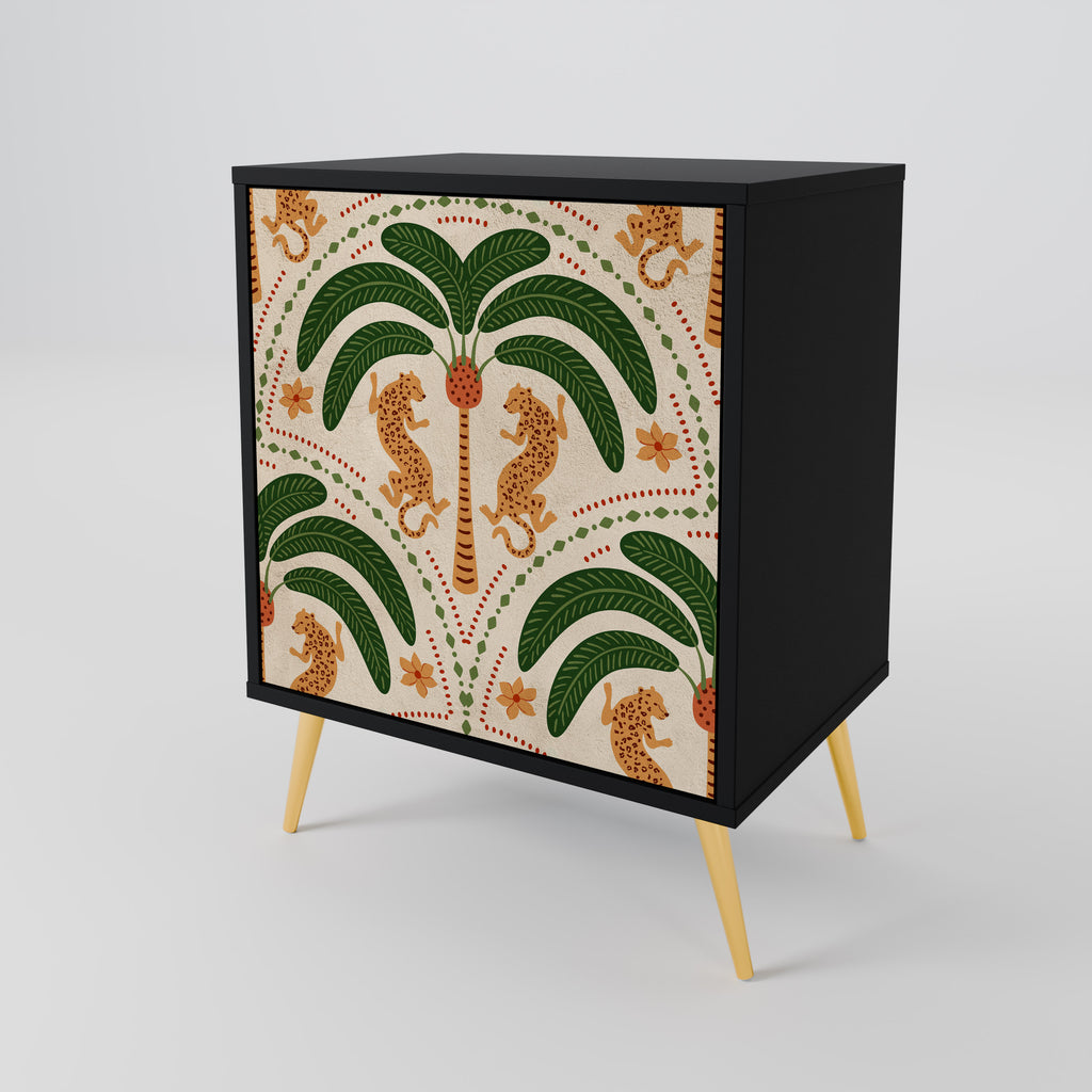 DANCING PREDATORS Sideboard mit 1 Tür in Schwarz