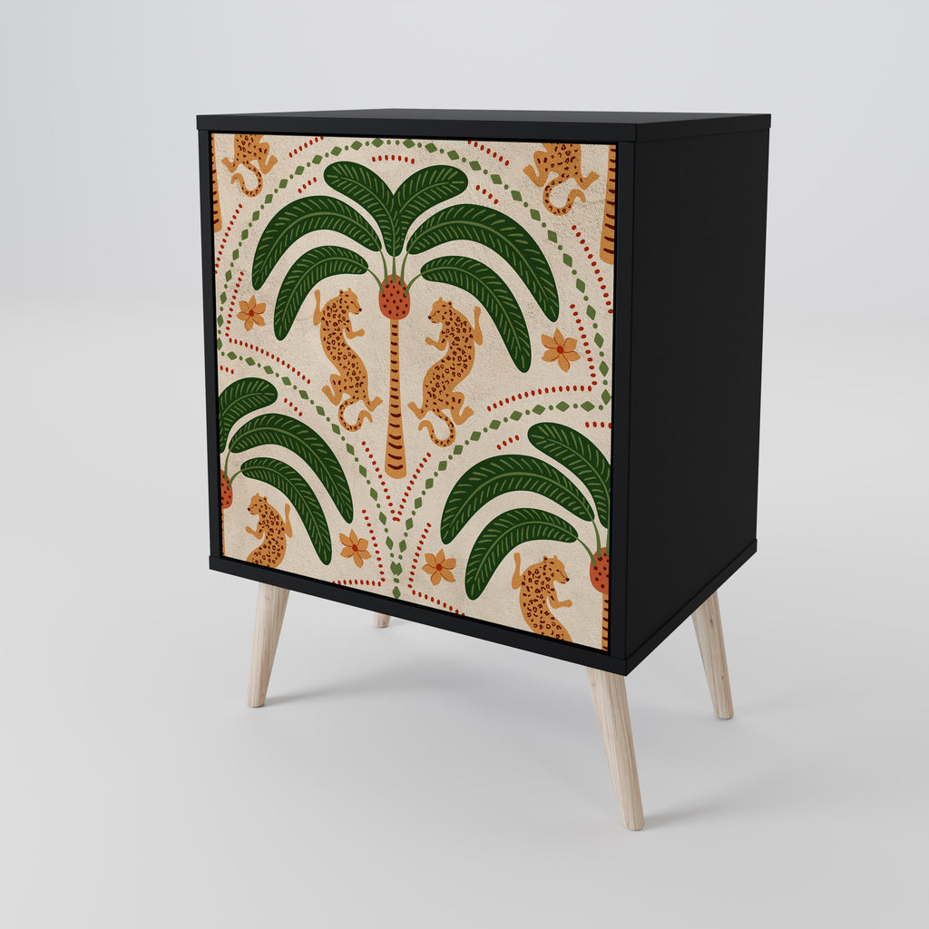 DANCING PREDATORS Sideboard mit 1 Tür in Schwarz