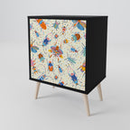COLORFUL INSECTS Sideboard mit 1 Tür in Schwarz