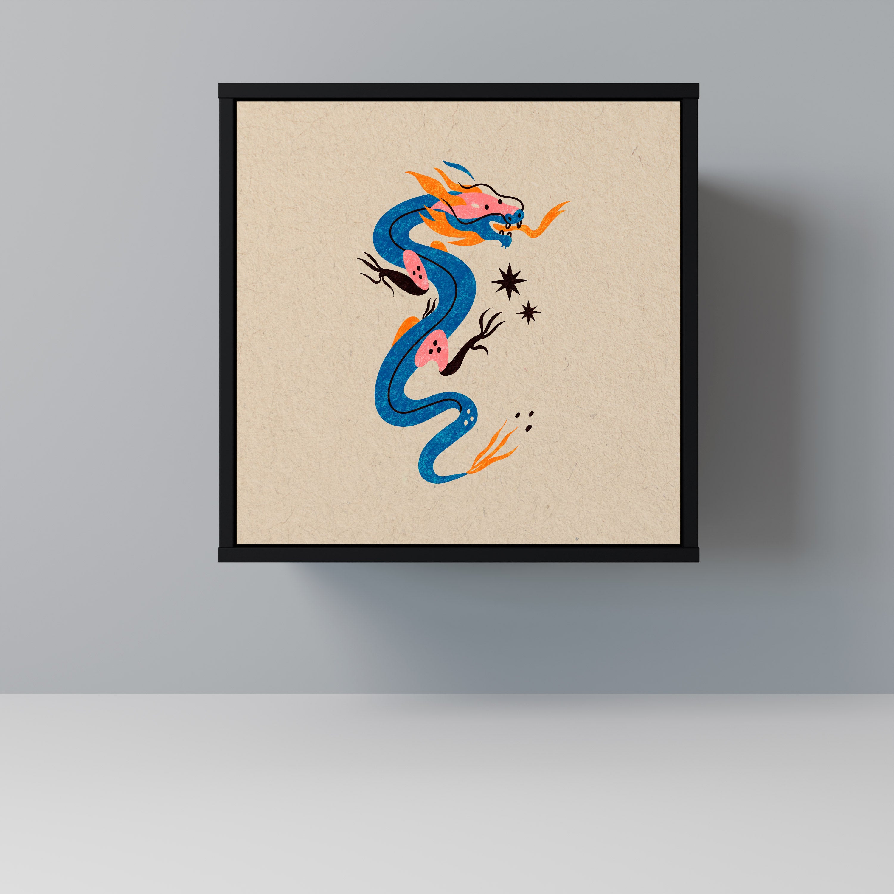 MYTHOLOGICAL CREATURES Sideboard mit 1 Tür in Schwarz