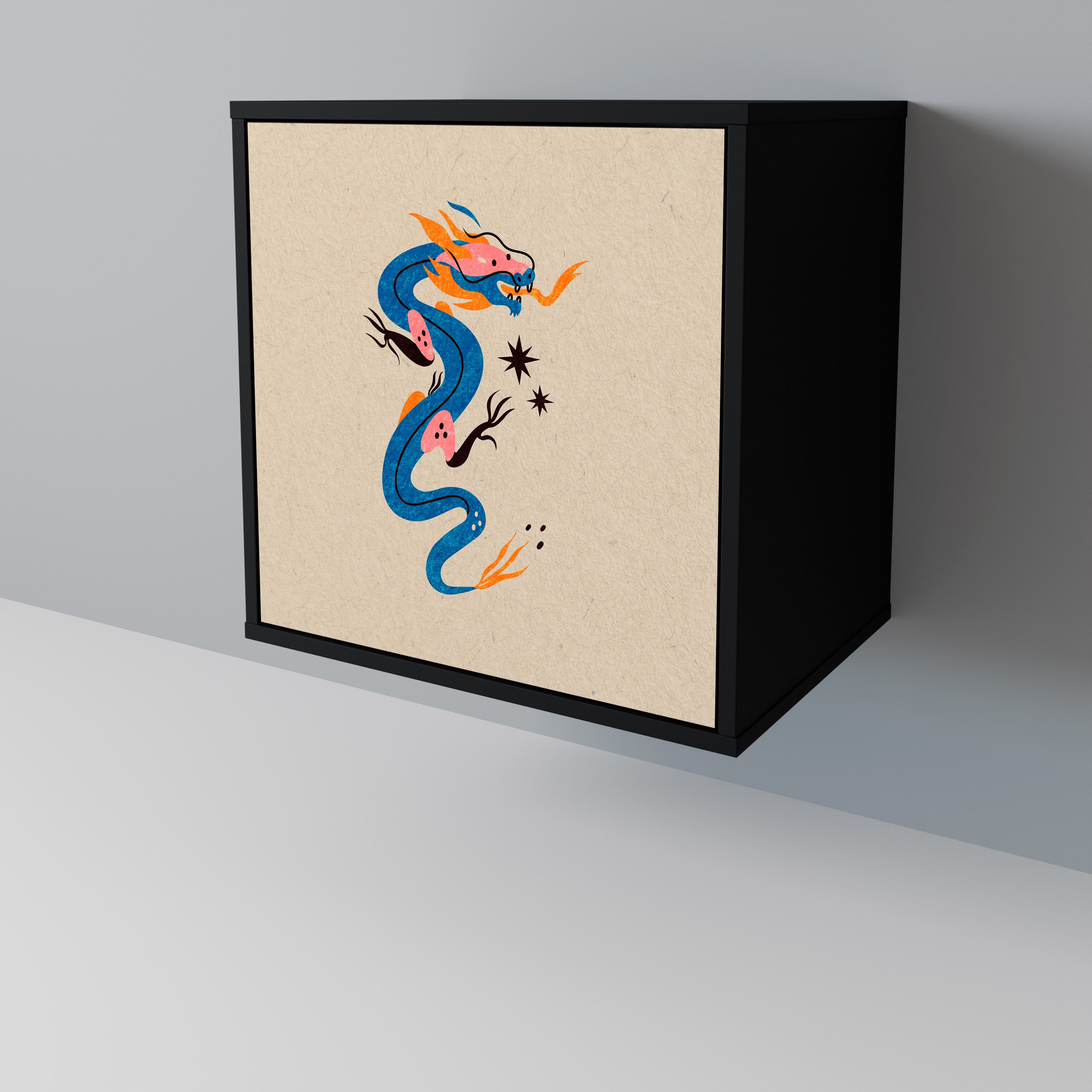 MYTHOLOGICAL CREATURES Sideboard mit 1 Tür in Schwarz