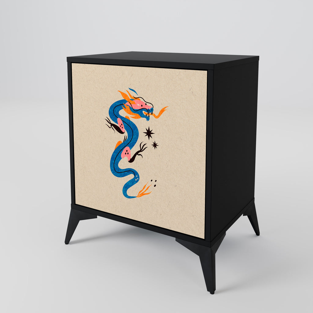 MYTHOLOGICAL CREATURES Sideboard mit 1 Tür in Schwarz