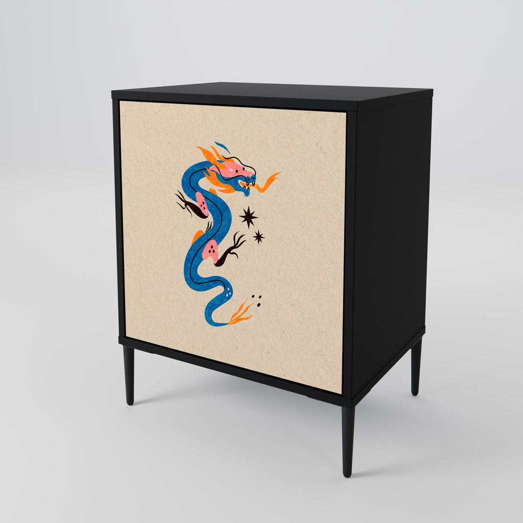 MYTHOLOGICAL CREATURES Sideboard mit 1 Tür in Schwarz