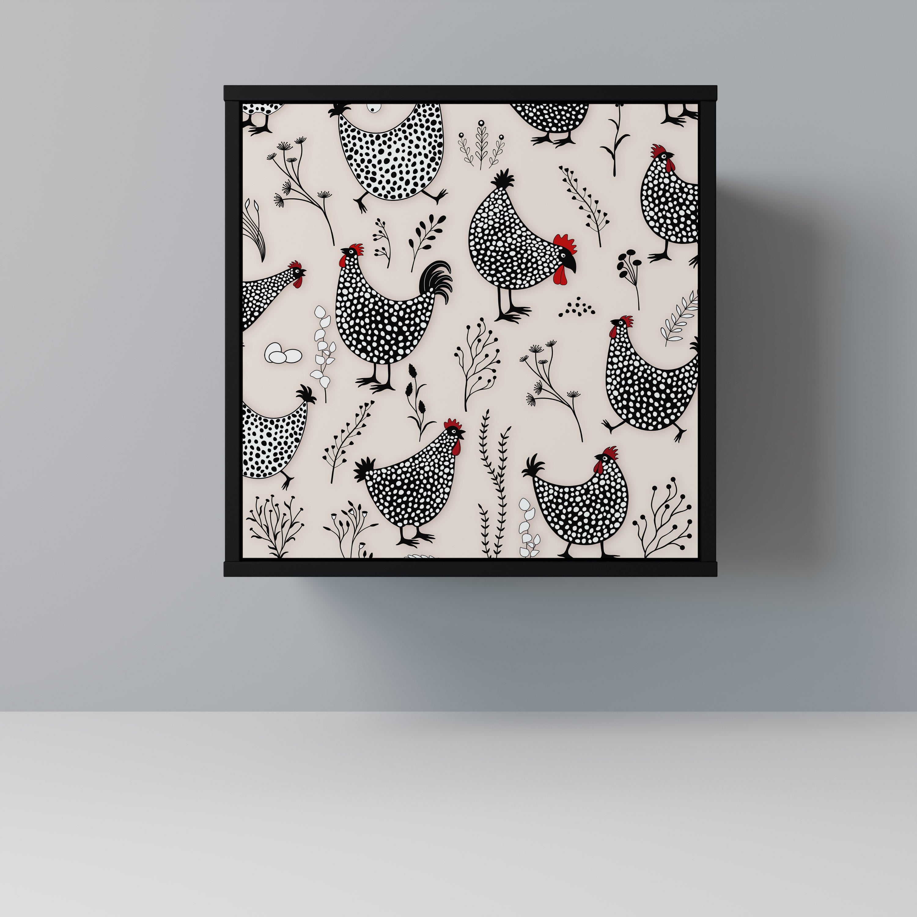 HAPPY HENS Sideboard mit 1 Tür in Schwarz