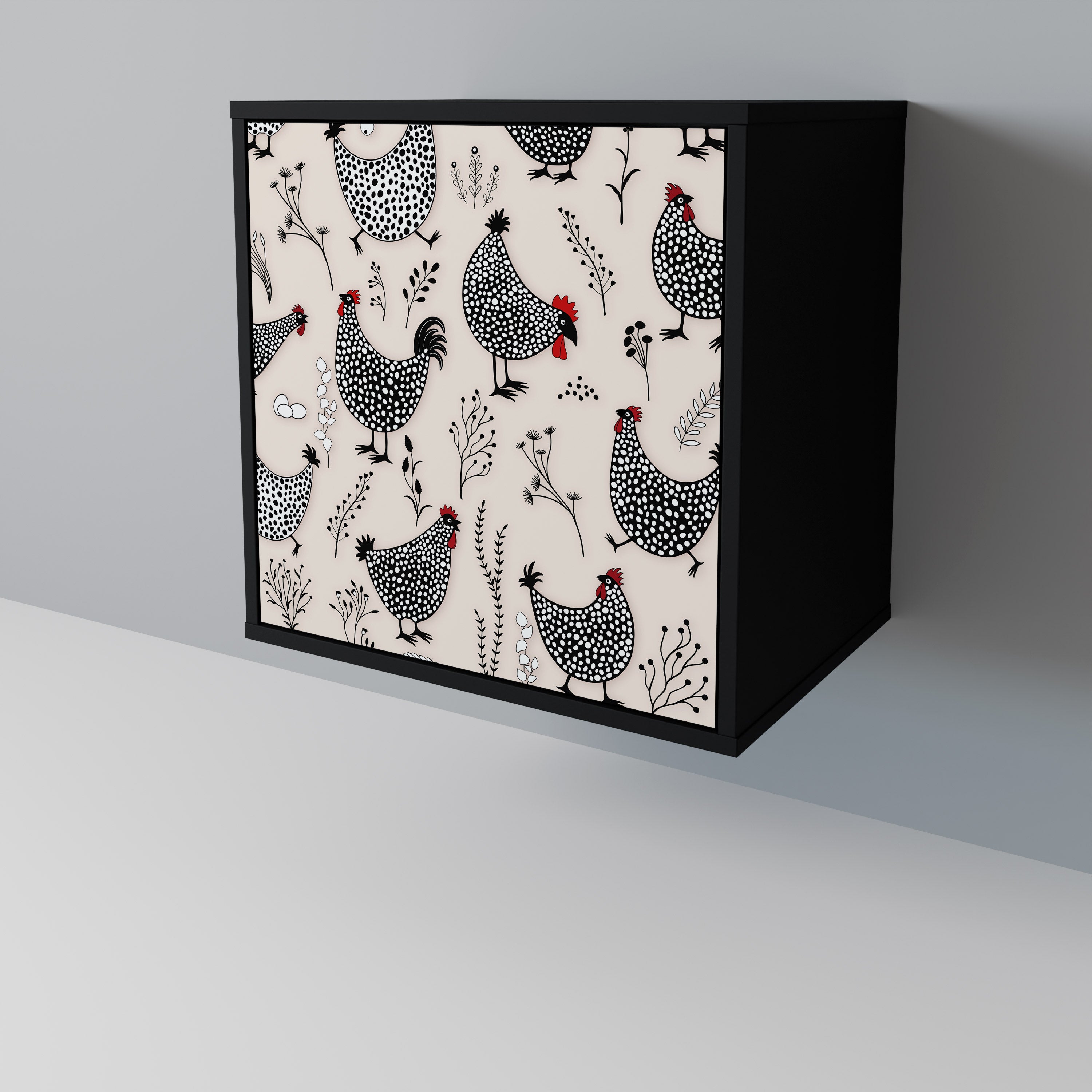 HAPPY HENS Sideboard mit 1 Tür in Schwarz