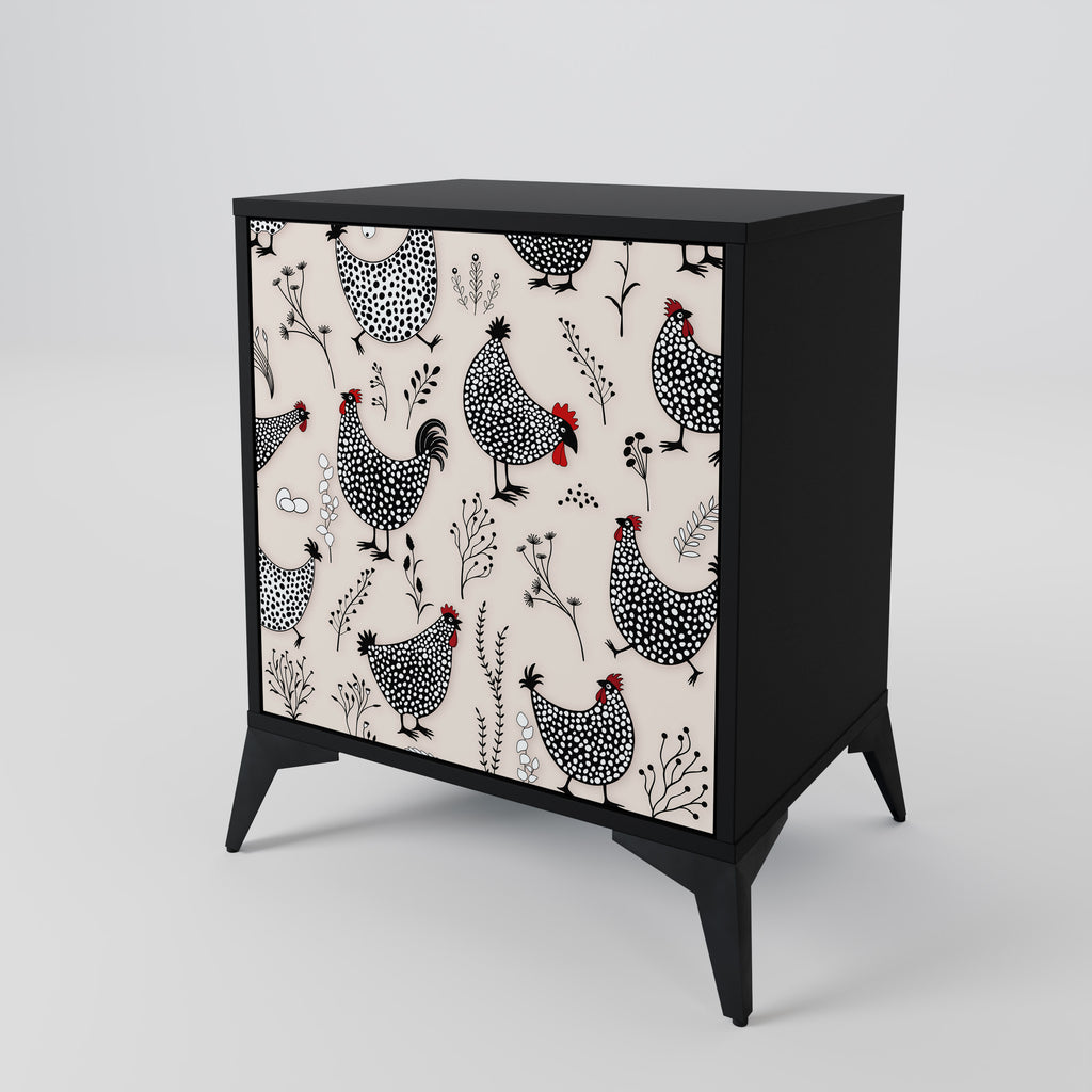 HAPPY HENS Sideboard mit 1 Tür in Schwarz