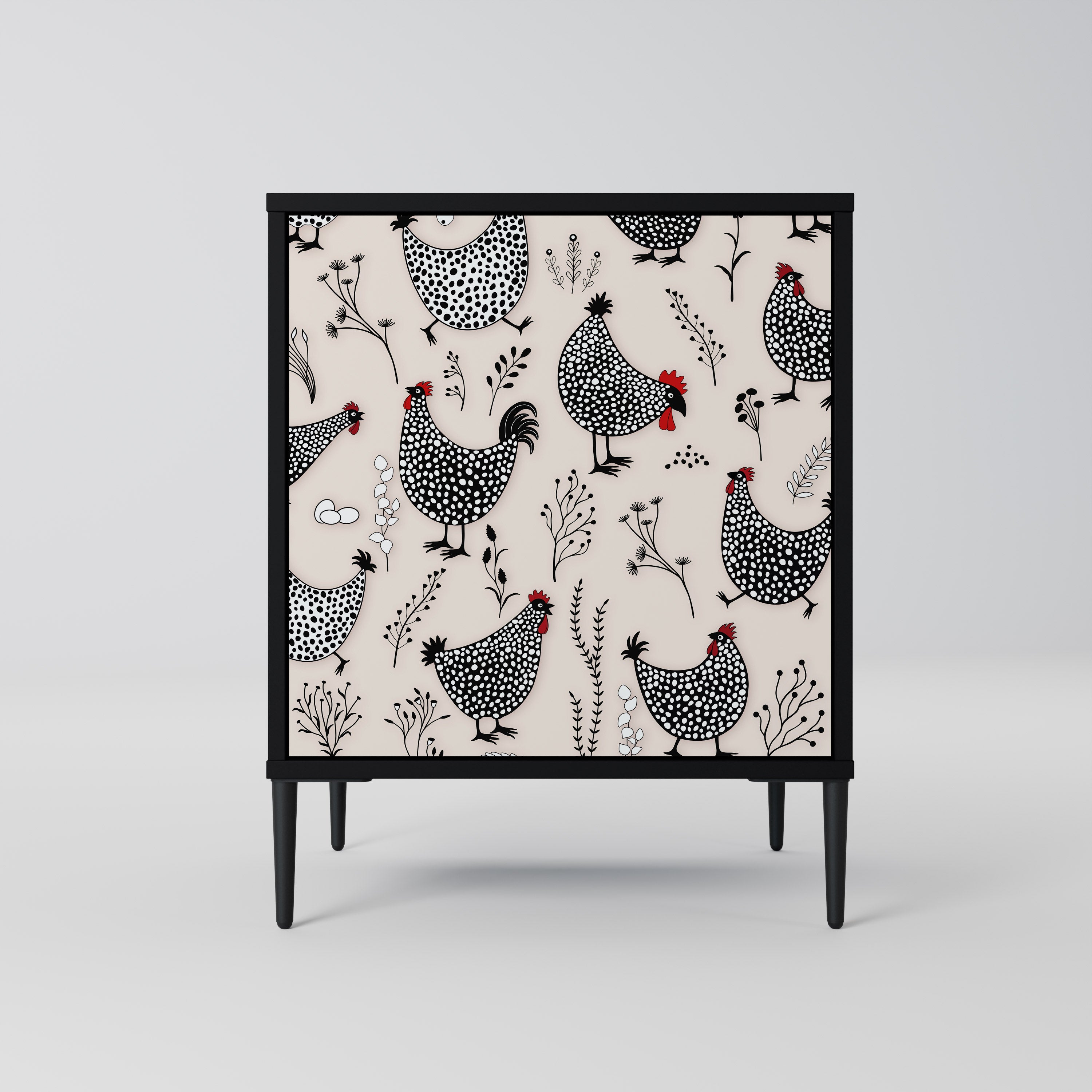 HAPPY HENS Sideboard mit 1 Tür in Schwarz