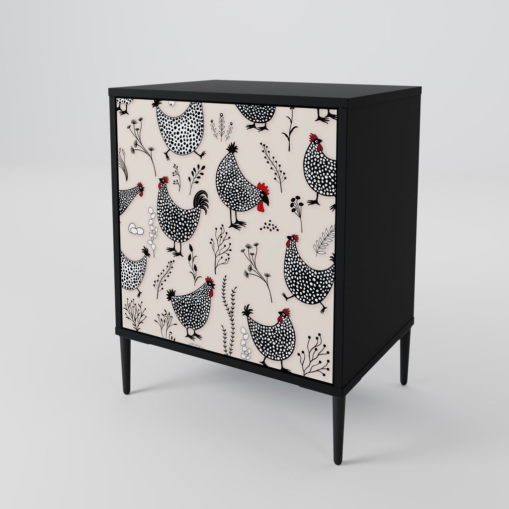 HAPPY HENS Sideboard mit 1 Tür in Schwarz