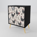 HAPPY HENS Sideboard mit 1 Tür in Schwarz