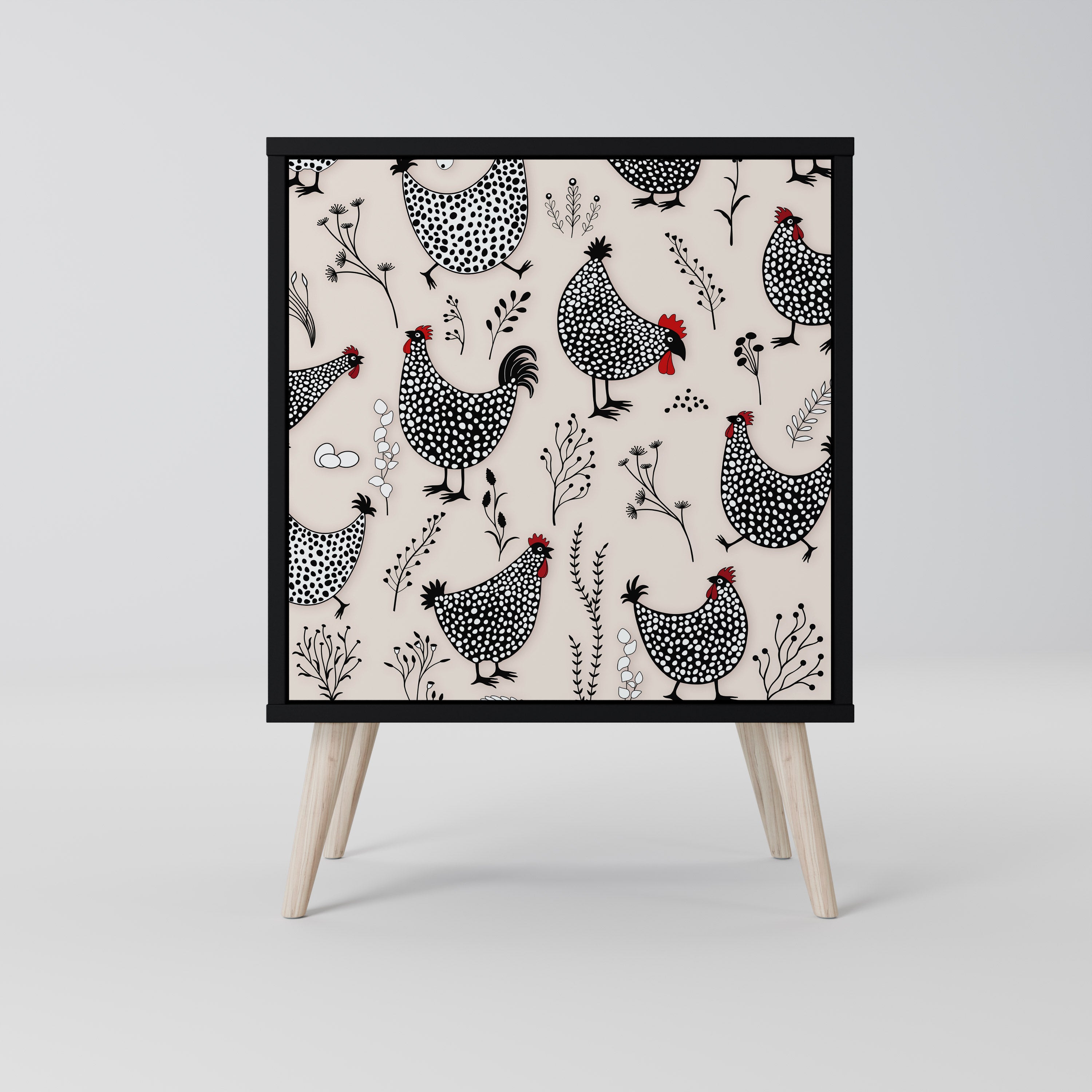 HAPPY HENS Sideboard mit 1 Tür in Schwarz