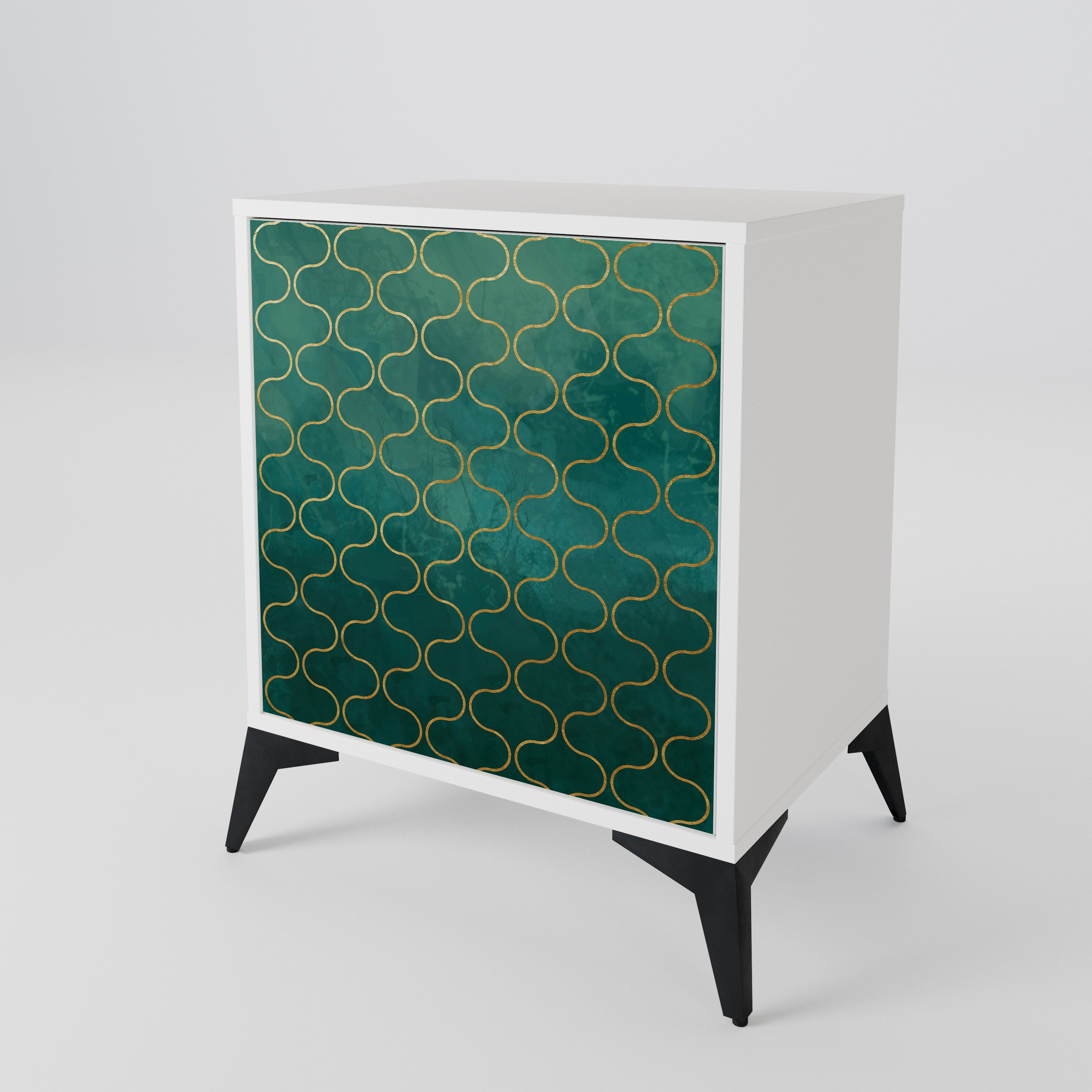 TESSELATED GREENERY 1-Door Sideboard