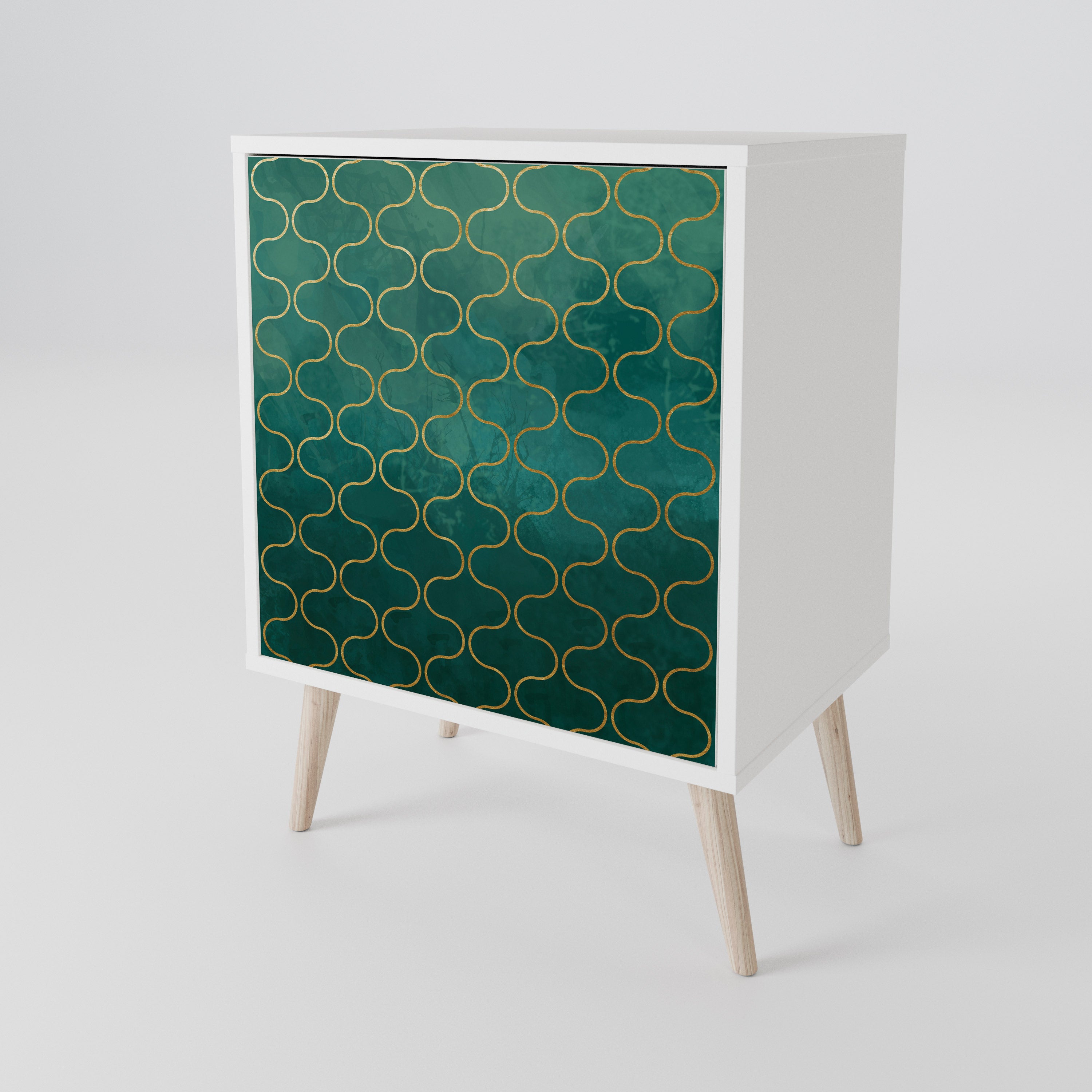 TESSELATED GREENERY 1-Door Sideboard