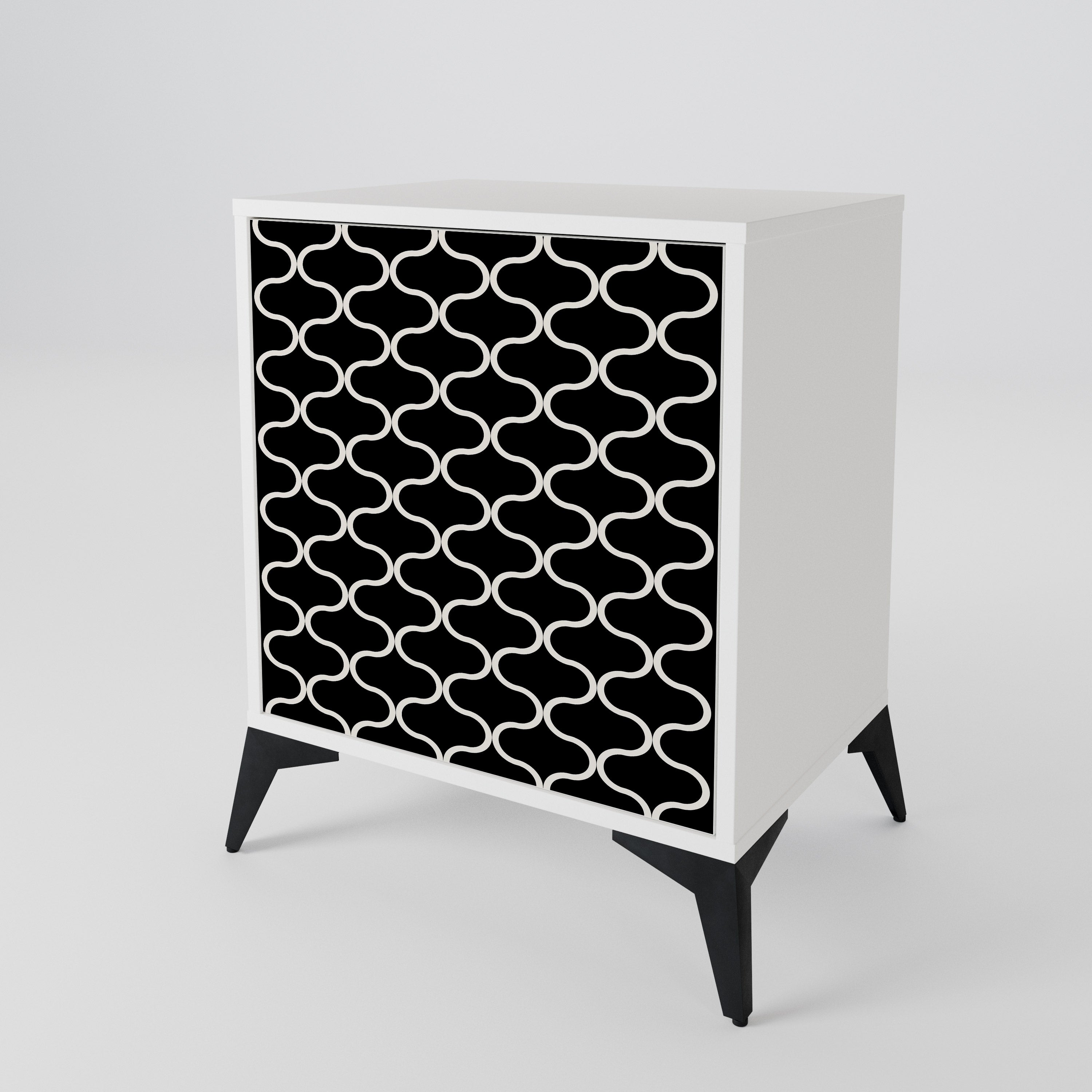 TESSELATED BLACKNESS 1-Door Sideboard
