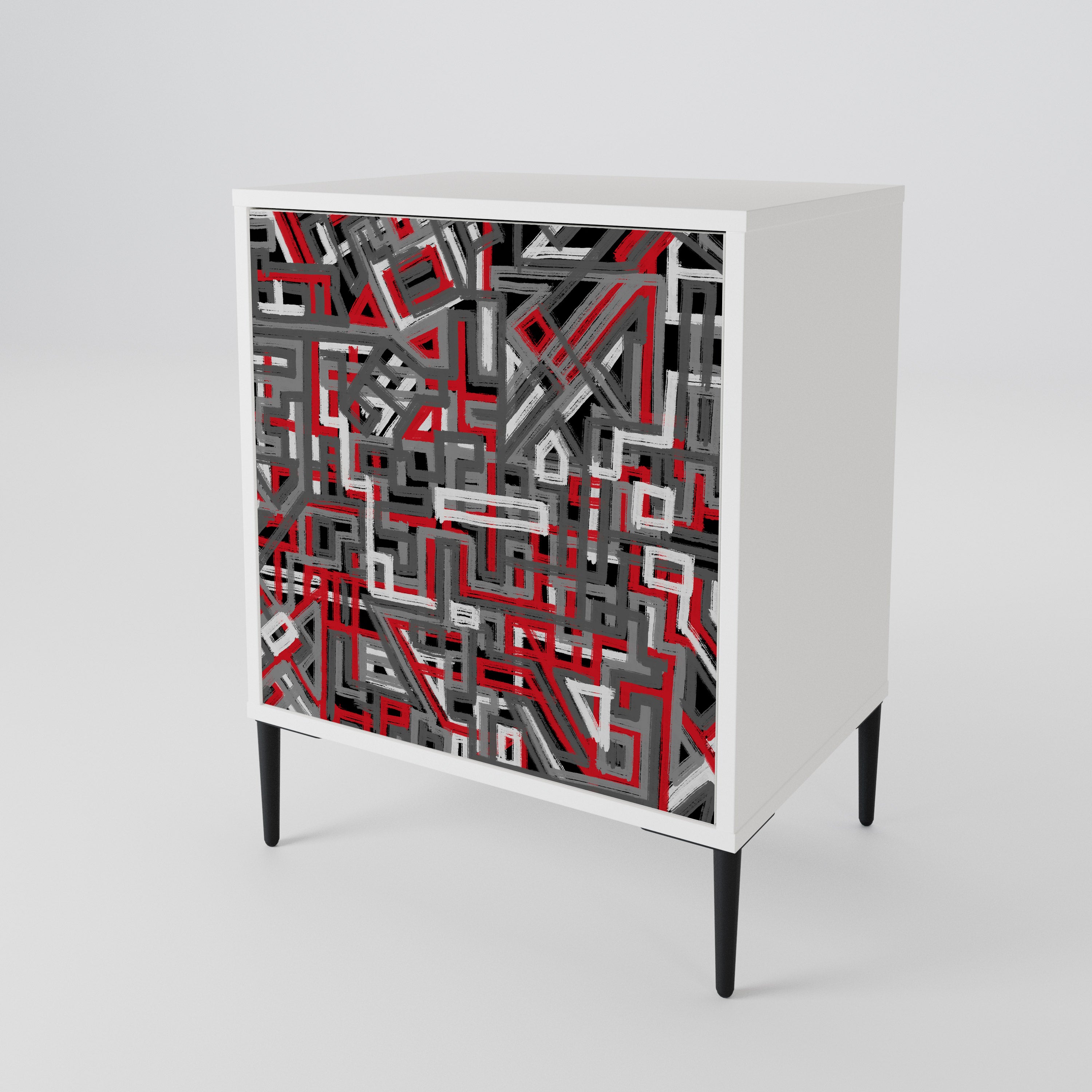 BROKEN LINES 1-Door Sideboard
