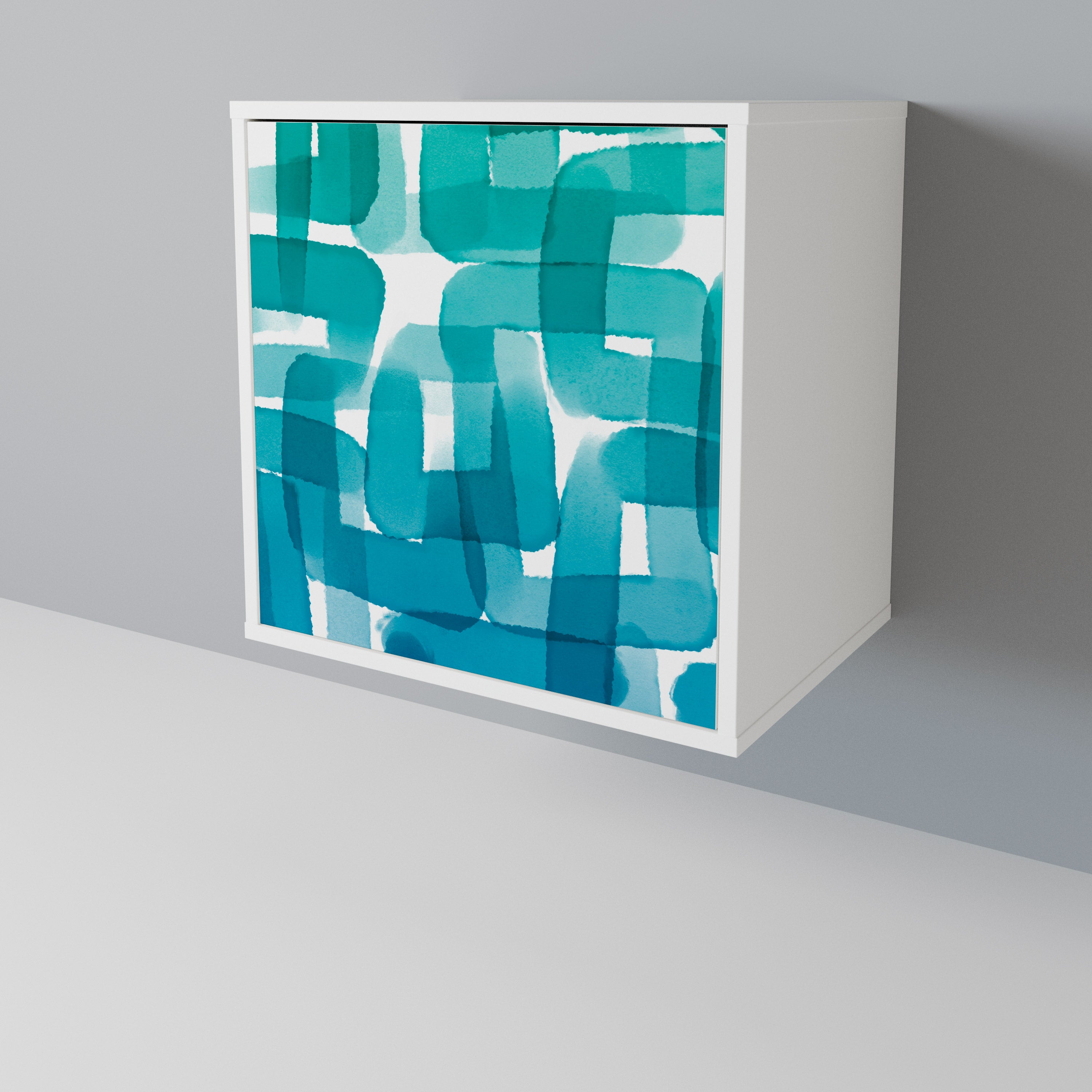 TURQUOISE RECTANGLES 1-türiges Sideboard