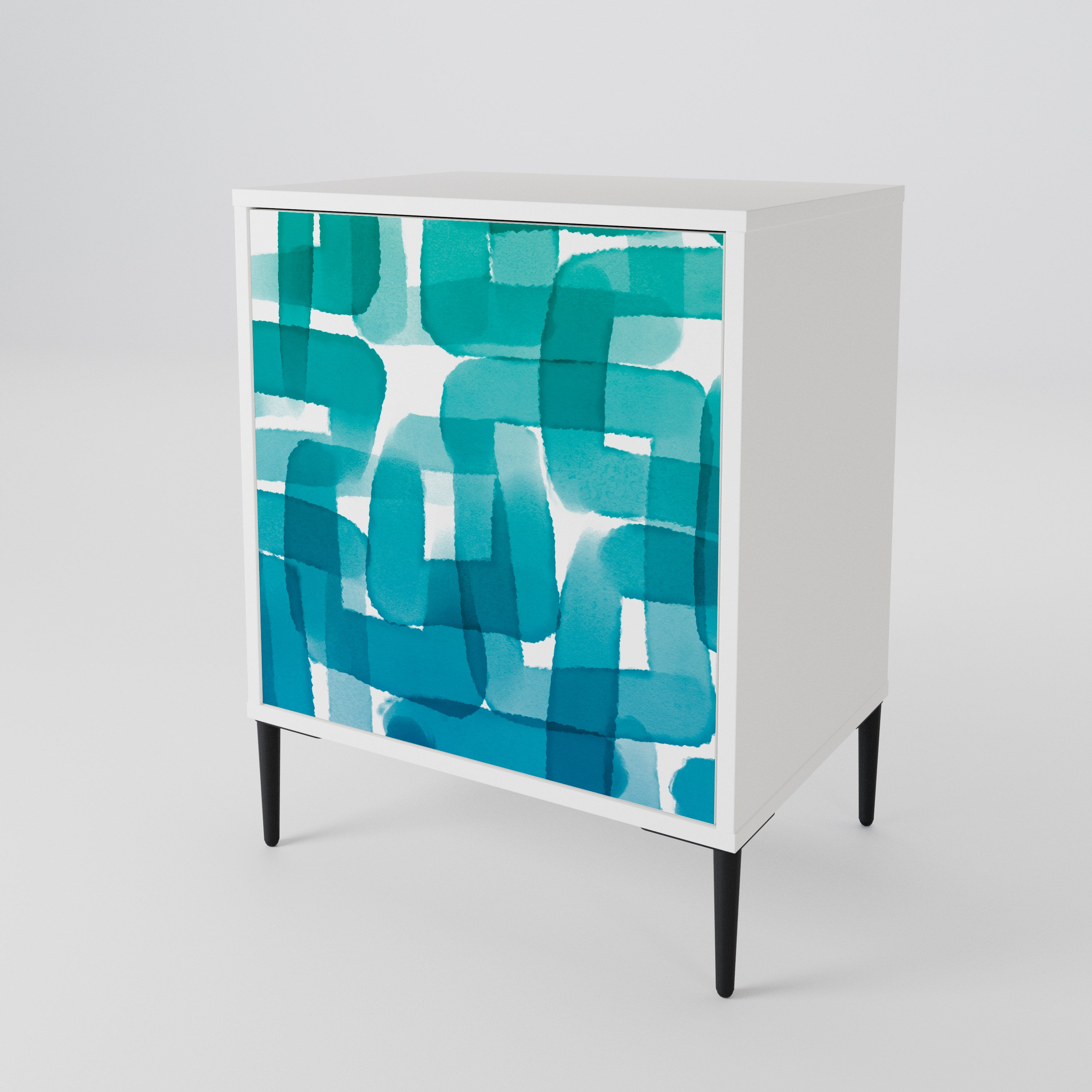 TURQUOISE RECTANGLES 1-türiges Sideboard