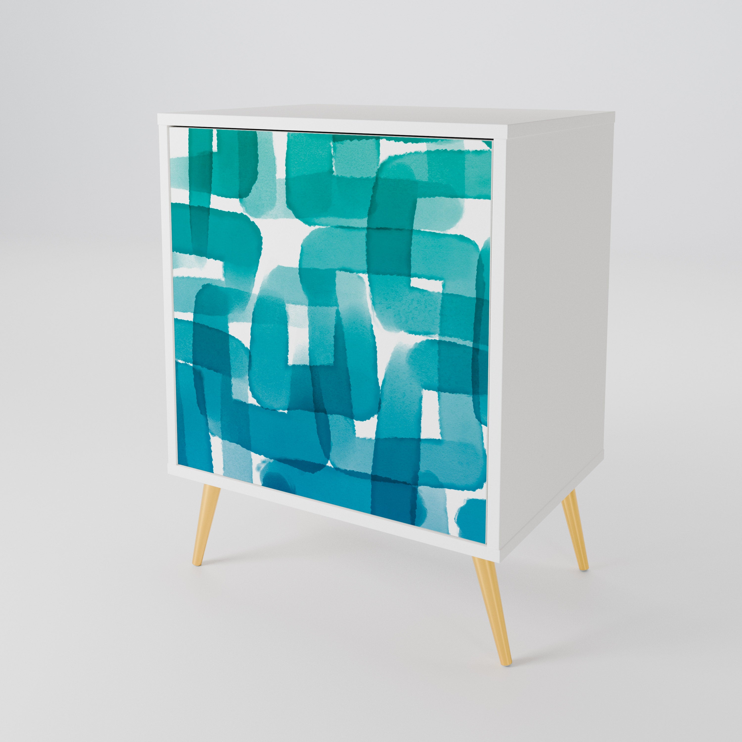 TURQUOISE RECTANGLES 1-türiges Sideboard