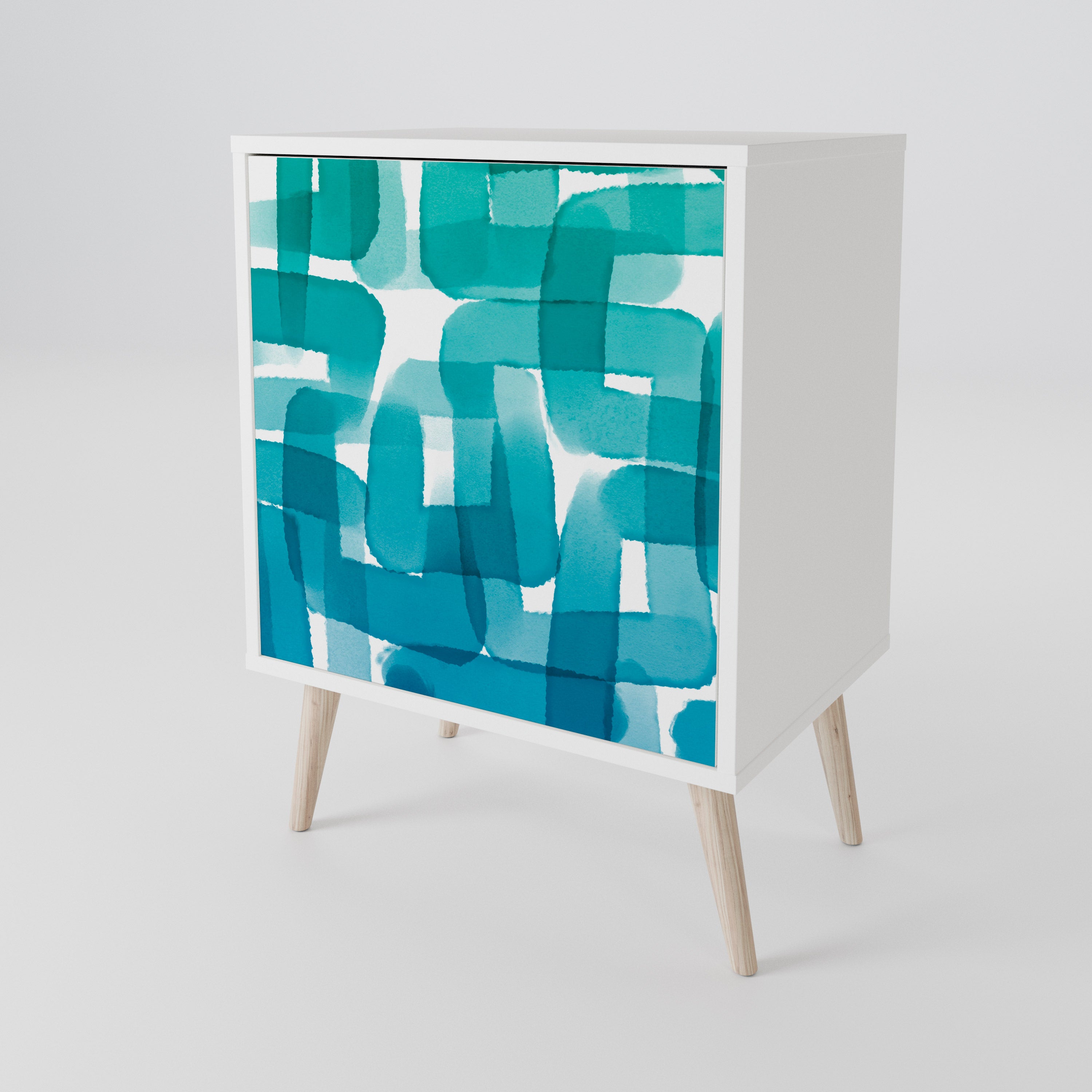 TURQUOISE RECTANGLES 1-türiges Sideboard