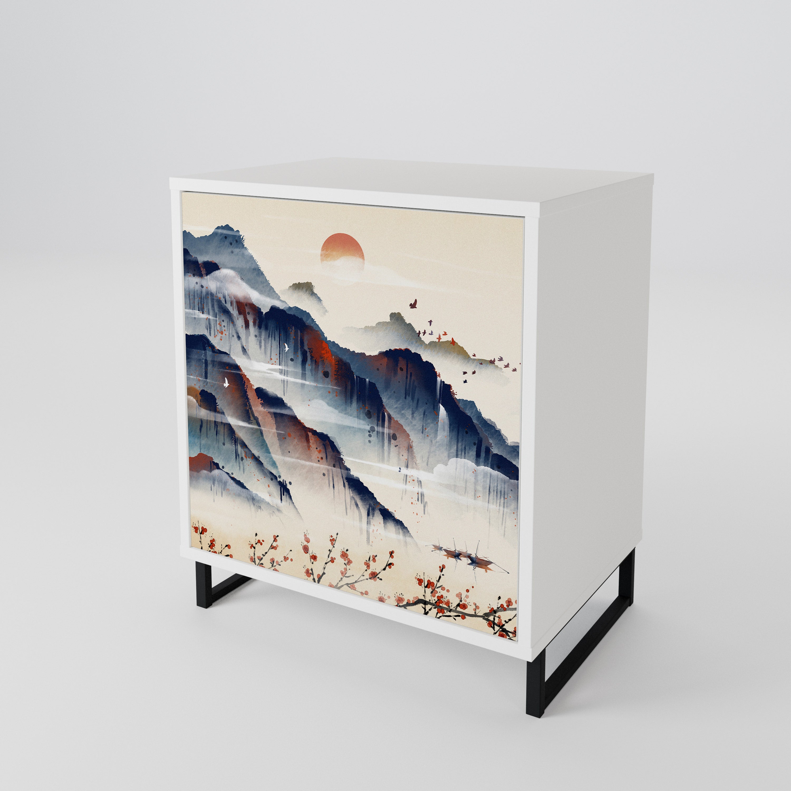 JAPANESE LANDSCAPE 1-Door Sideboard