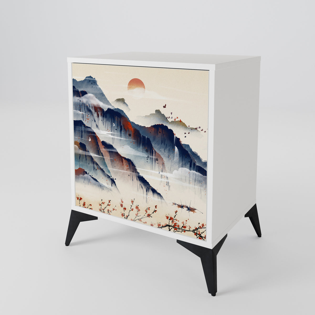 JAPANESE LANDSCAPE 1-Door Sideboard