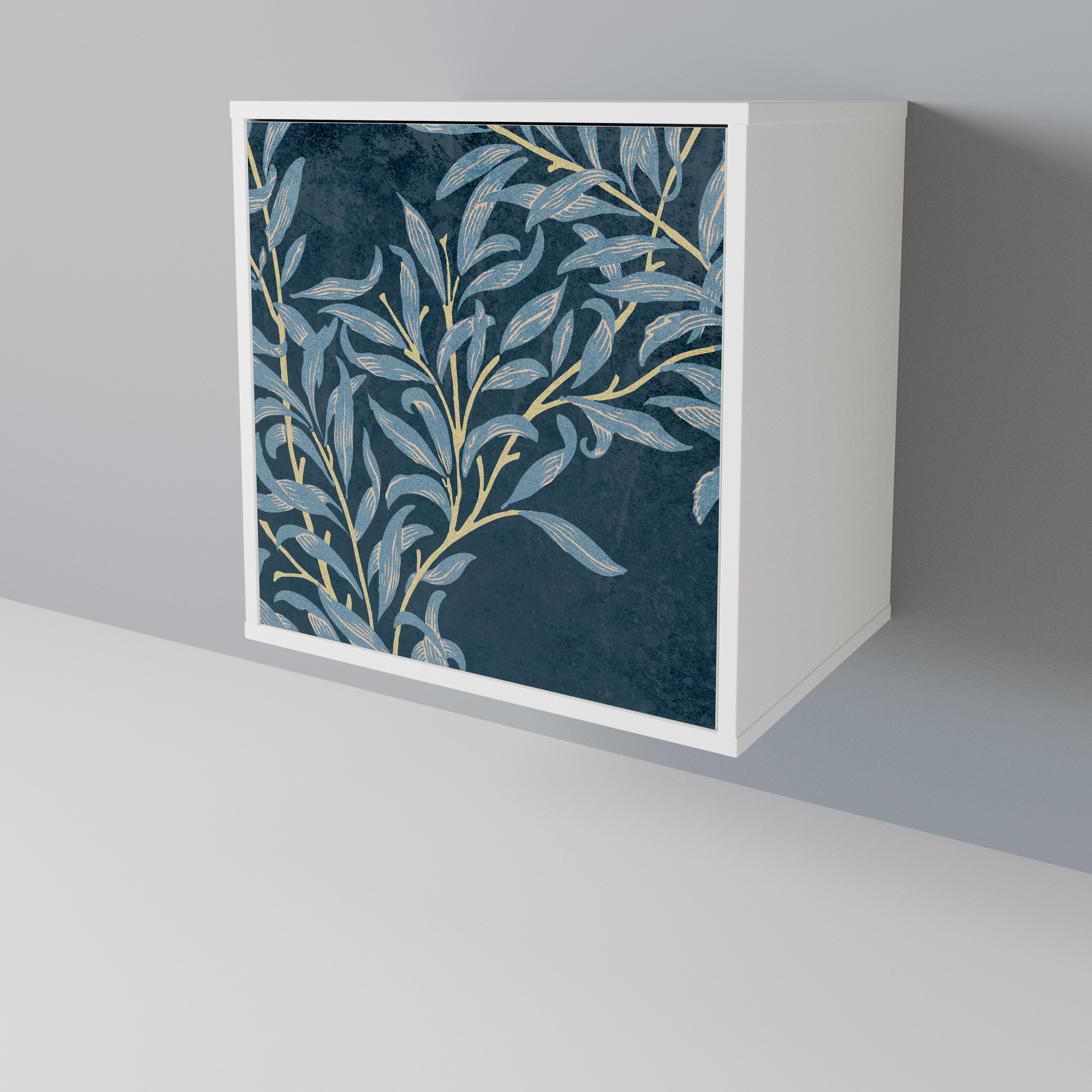 BLUE LEAVES 1-Door Sideboard