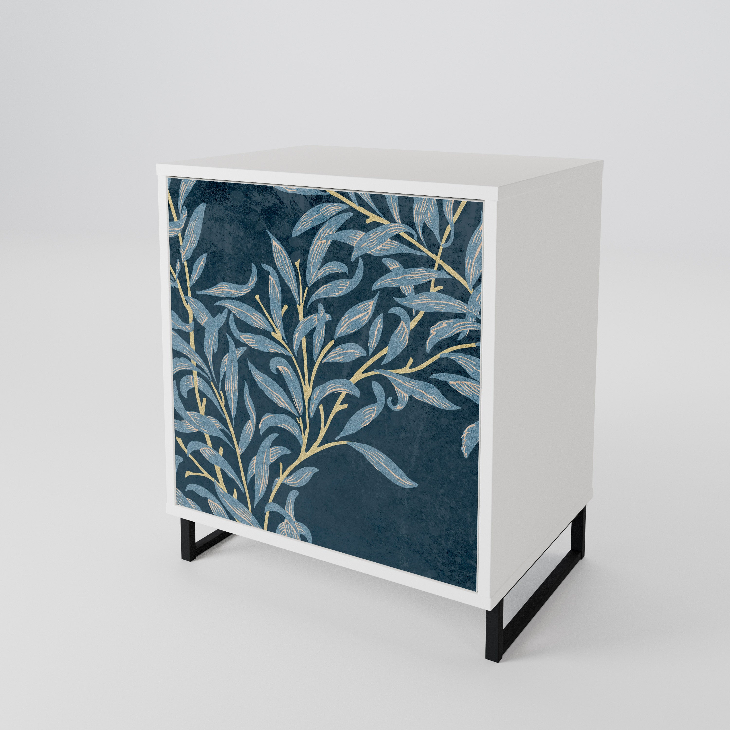 BLUE LEAVES 1-Door Sideboard