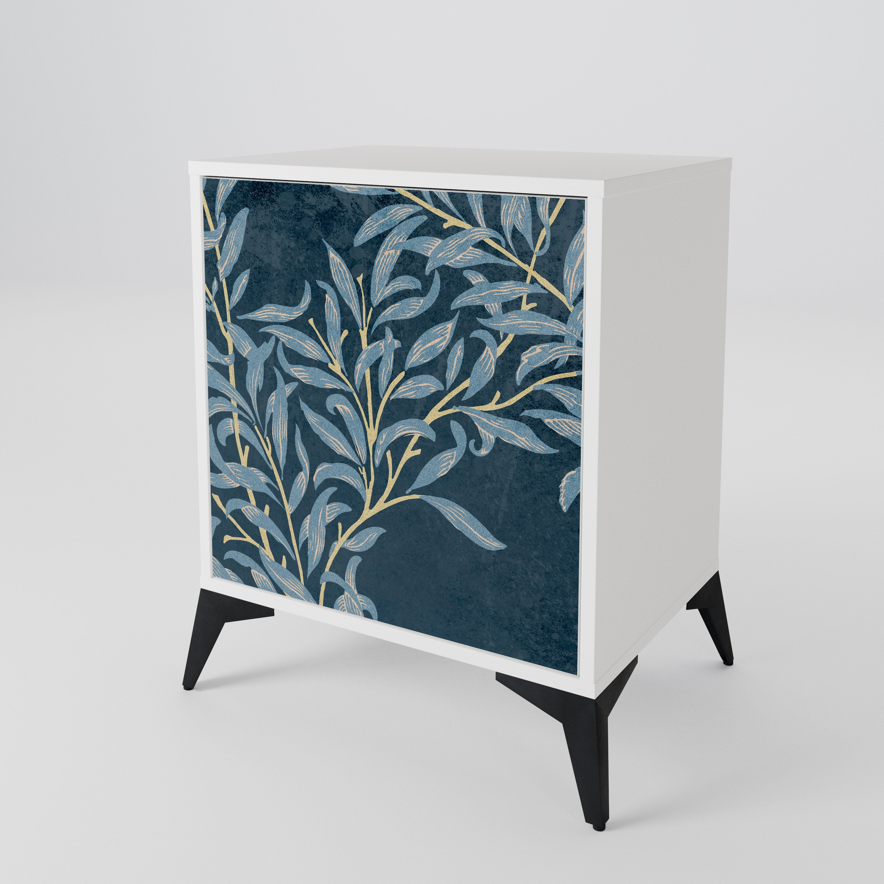 BLUE LEAVES 1-Door Sideboard