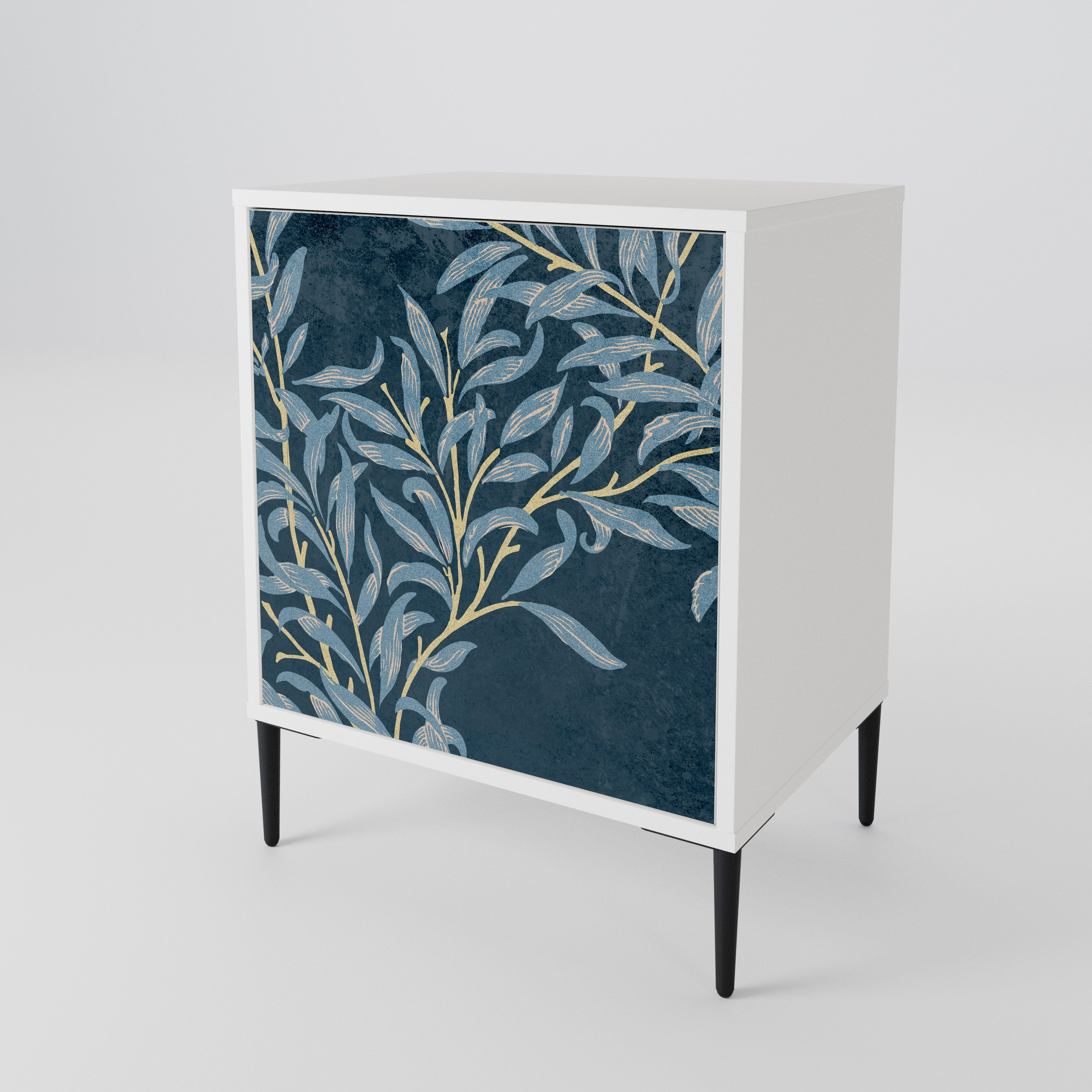 BLUE LEAVES 1-Door Sideboard